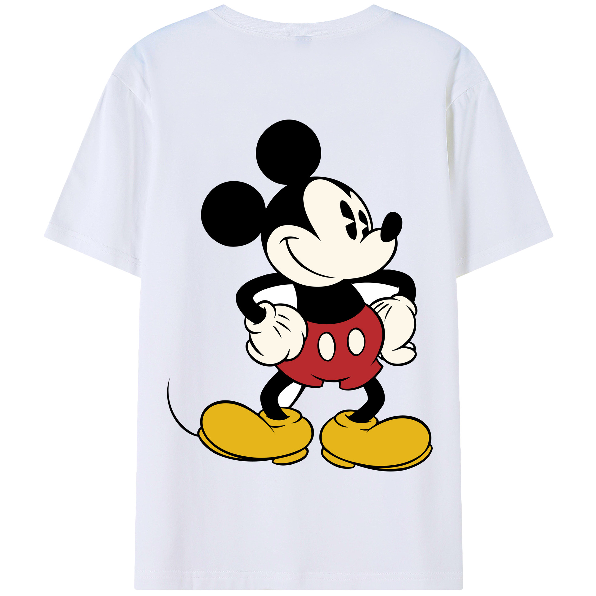 （画像用） ミッキーマウス Mickey Mouse 綿100％半袖Tシャツ（背面プリント）