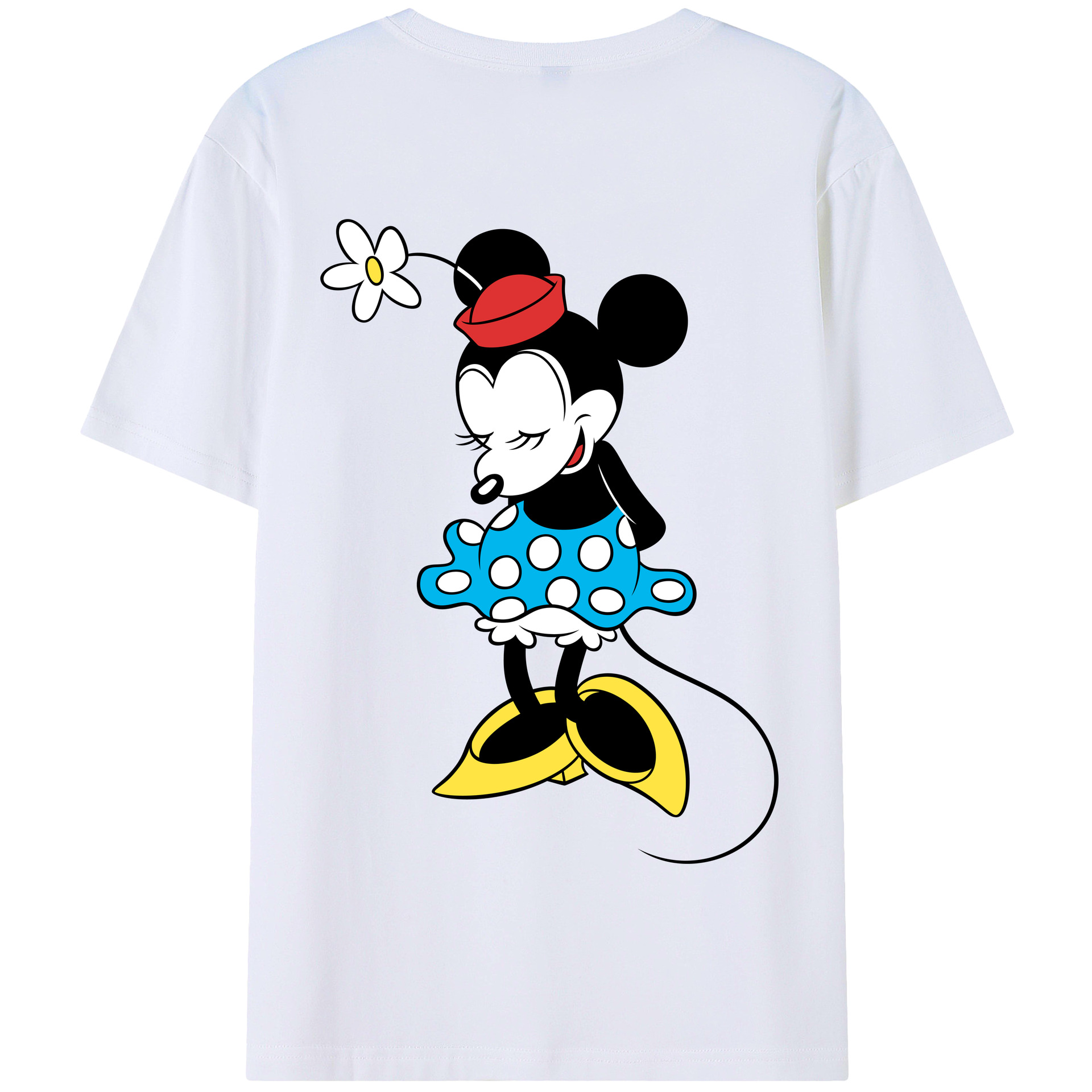 （画像用） ミッキーマウス Mickey Mouse 綿100％半袖Tシャツ（背面プリント）
