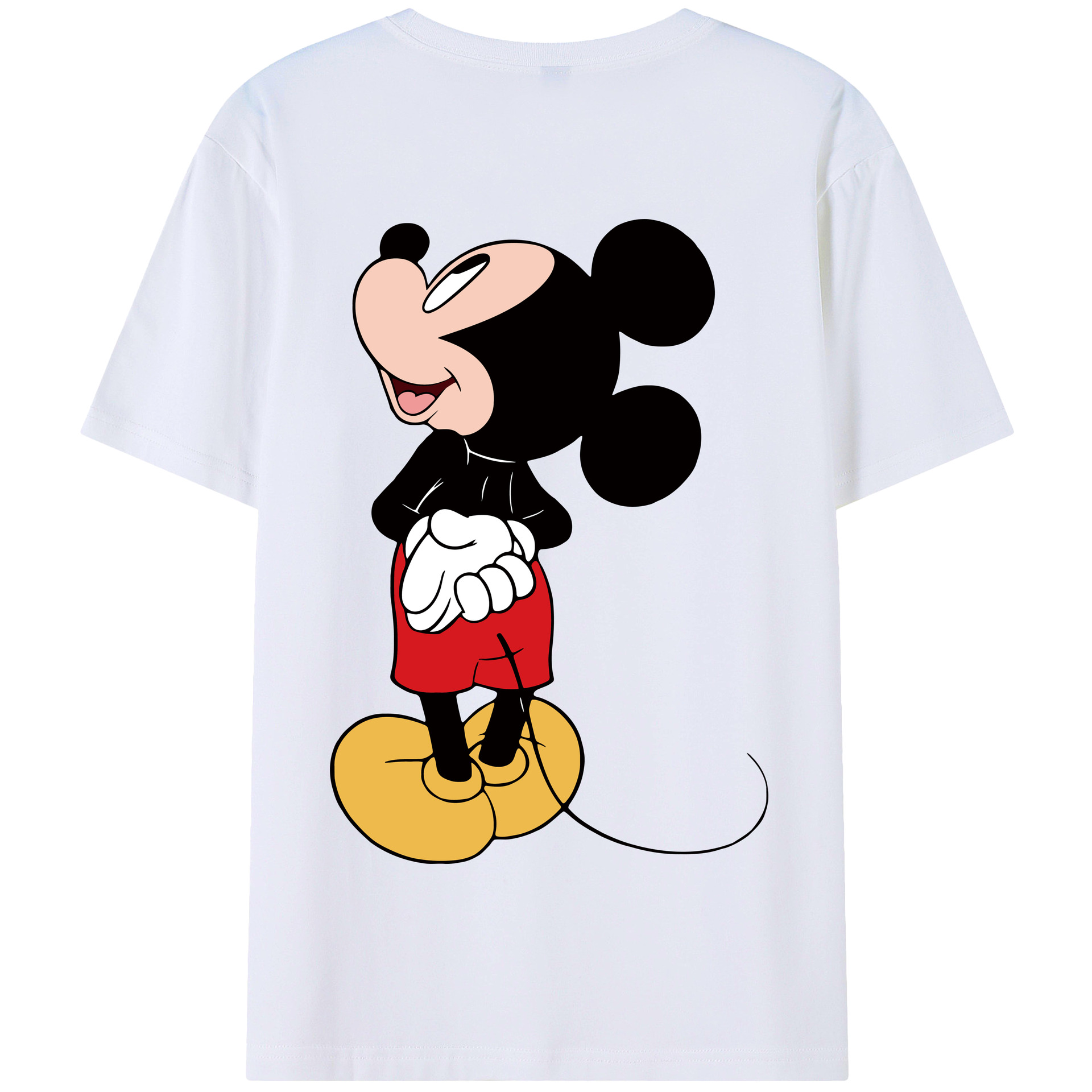 （画像用） ミッキーマウス Mickey Mouse 綿100％半袖Tシャツ（背面プリント）
