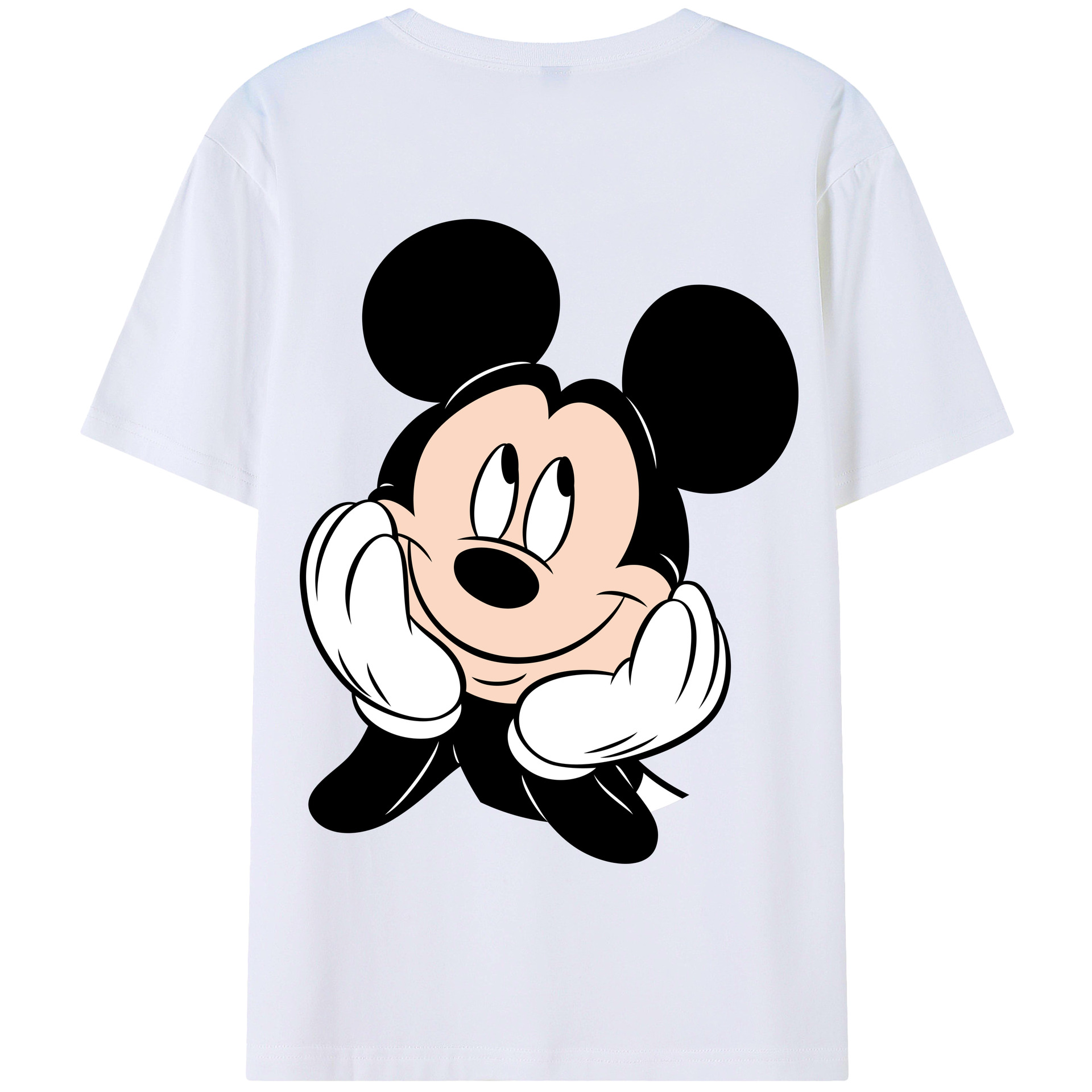 （画像用） ミッキーマウス Mickey Mouse 綿100％半袖Tシャツ（背面プリント）