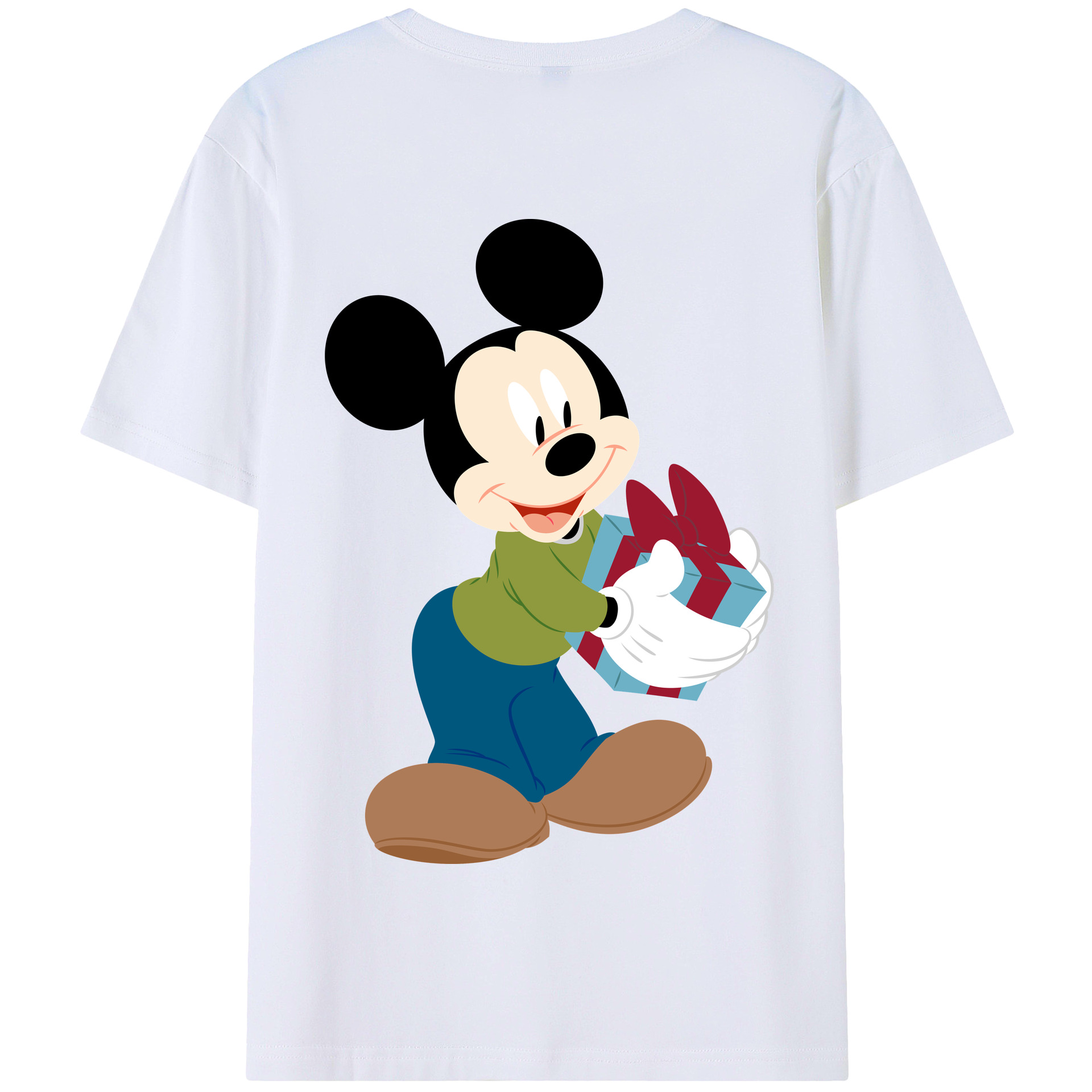 （画像用） ミッキーマウス Mickey Mouse 綿100％半袖Tシャツ（背面プリント）