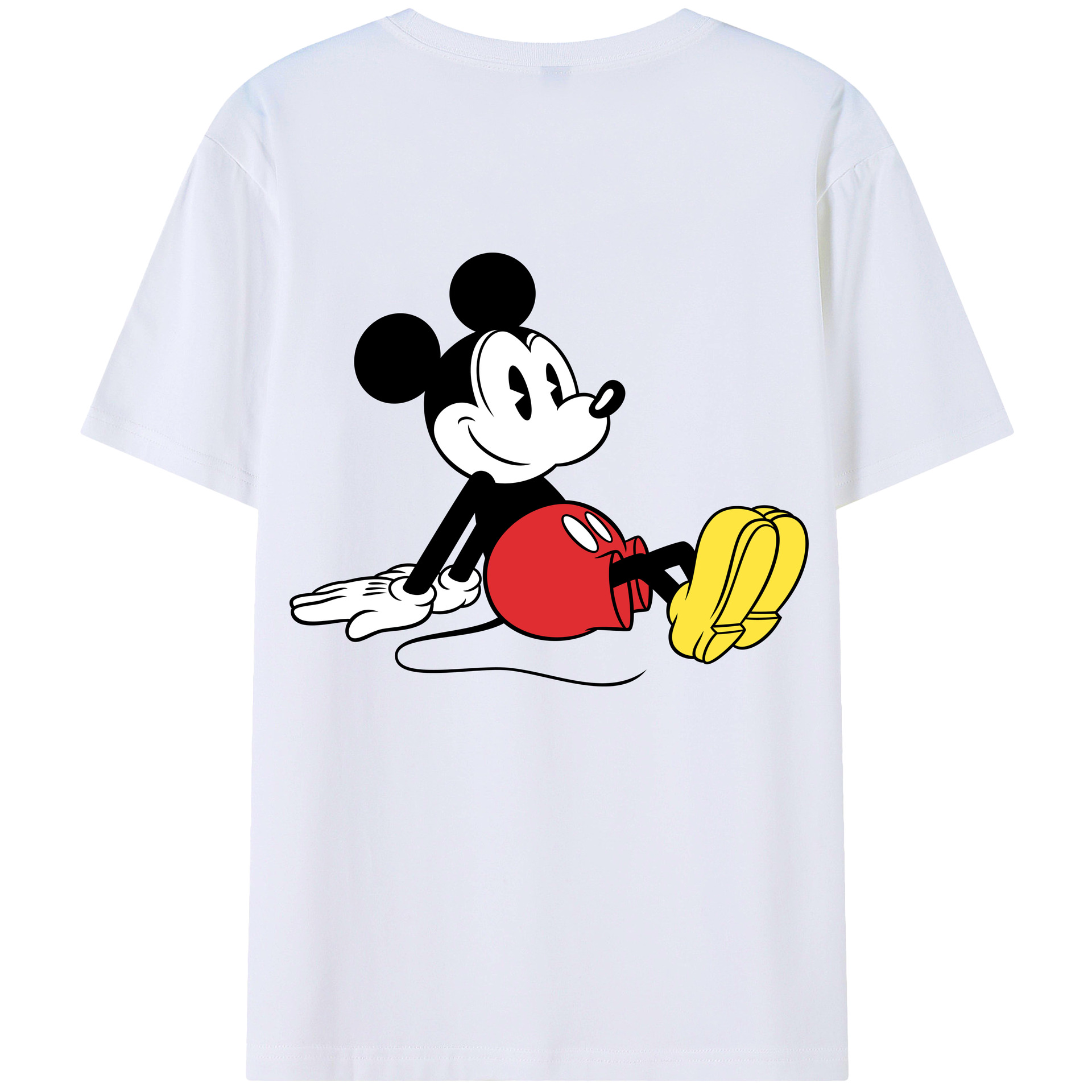 （画像用） ミッキーマウス Mickey Mouse 綿100％半袖Tシャツ（背面プリント）