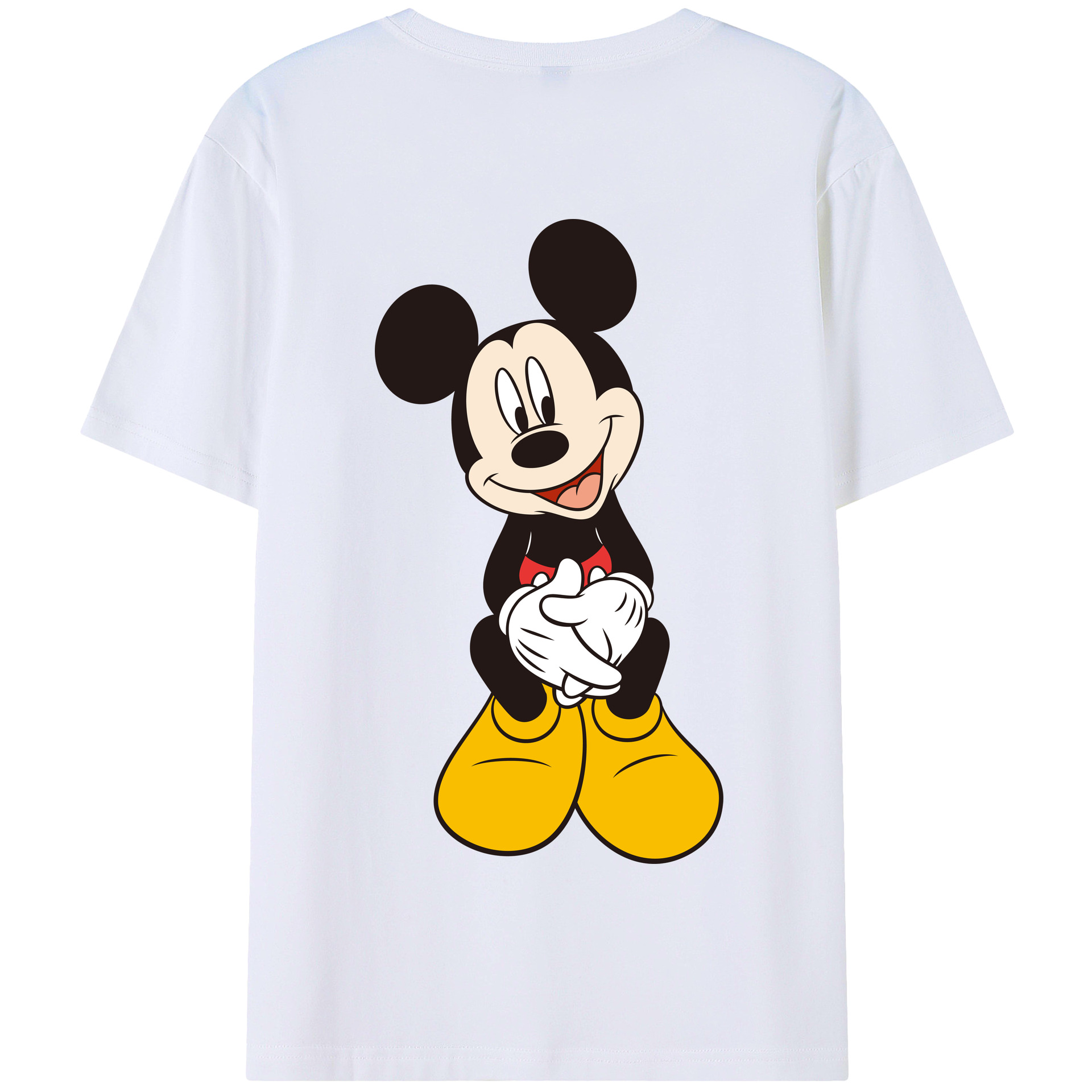 （画像用） ミッキーマウス Mickey Mouse 綿100％半袖Tシャツ（背面プリント）