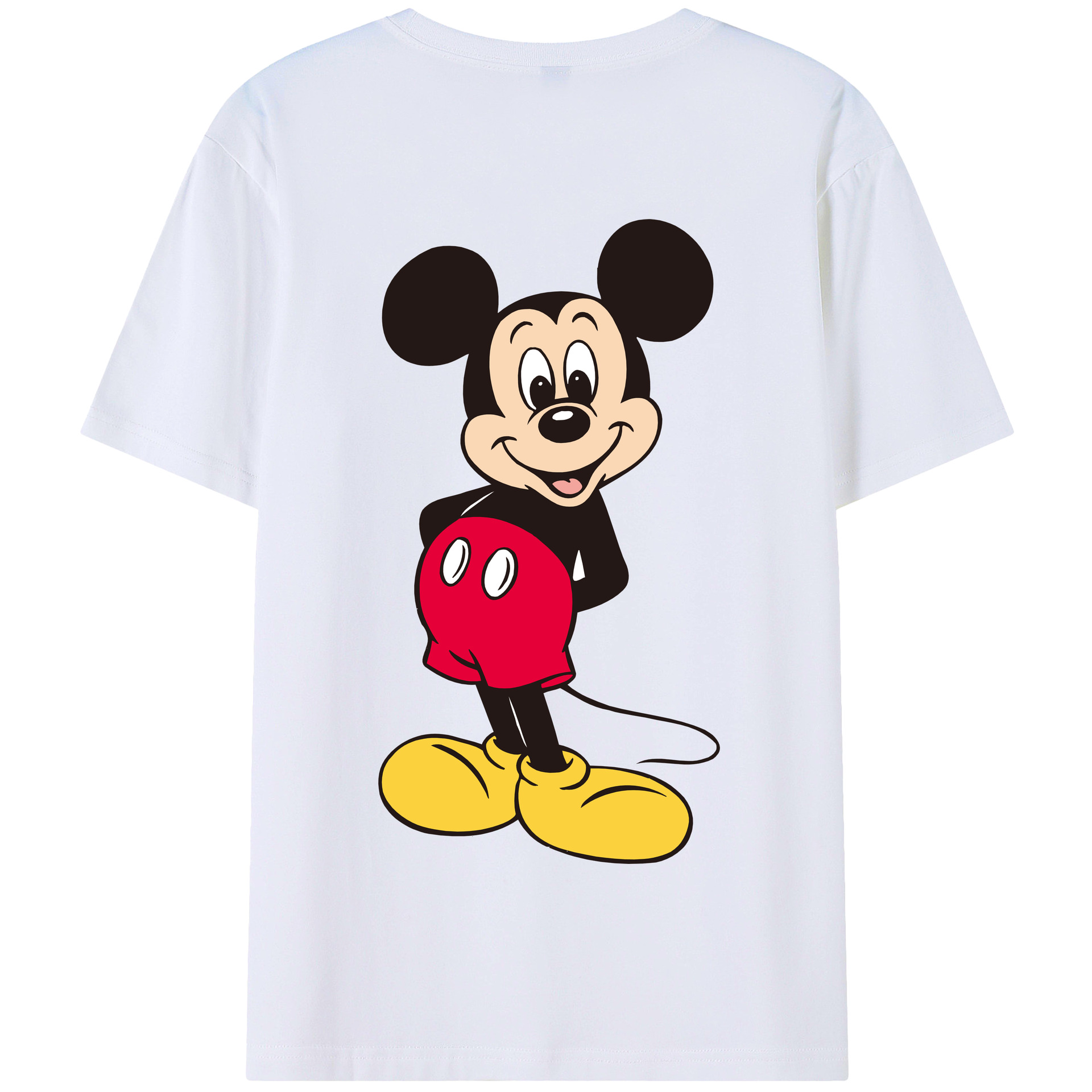 （画像用） ミッキーマウス Mickey Mouse 綿100％半袖Tシャツ（背面プリント）