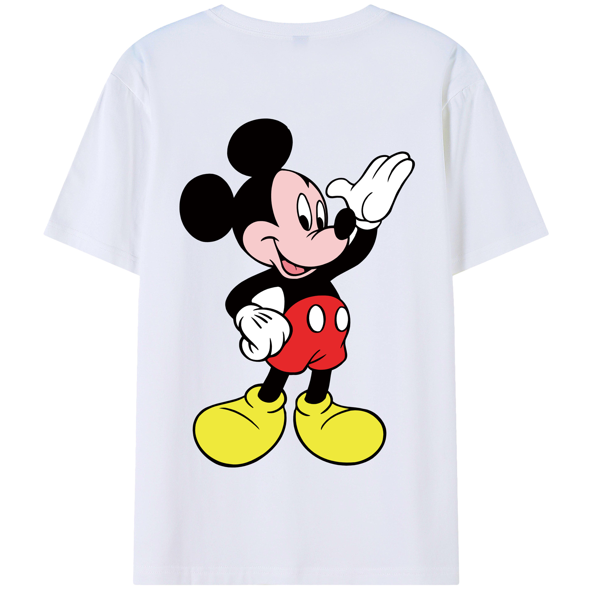（画像用） ミッキーマウス Mickey Mouse 綿100％半袖Tシャツ（背面プリント）