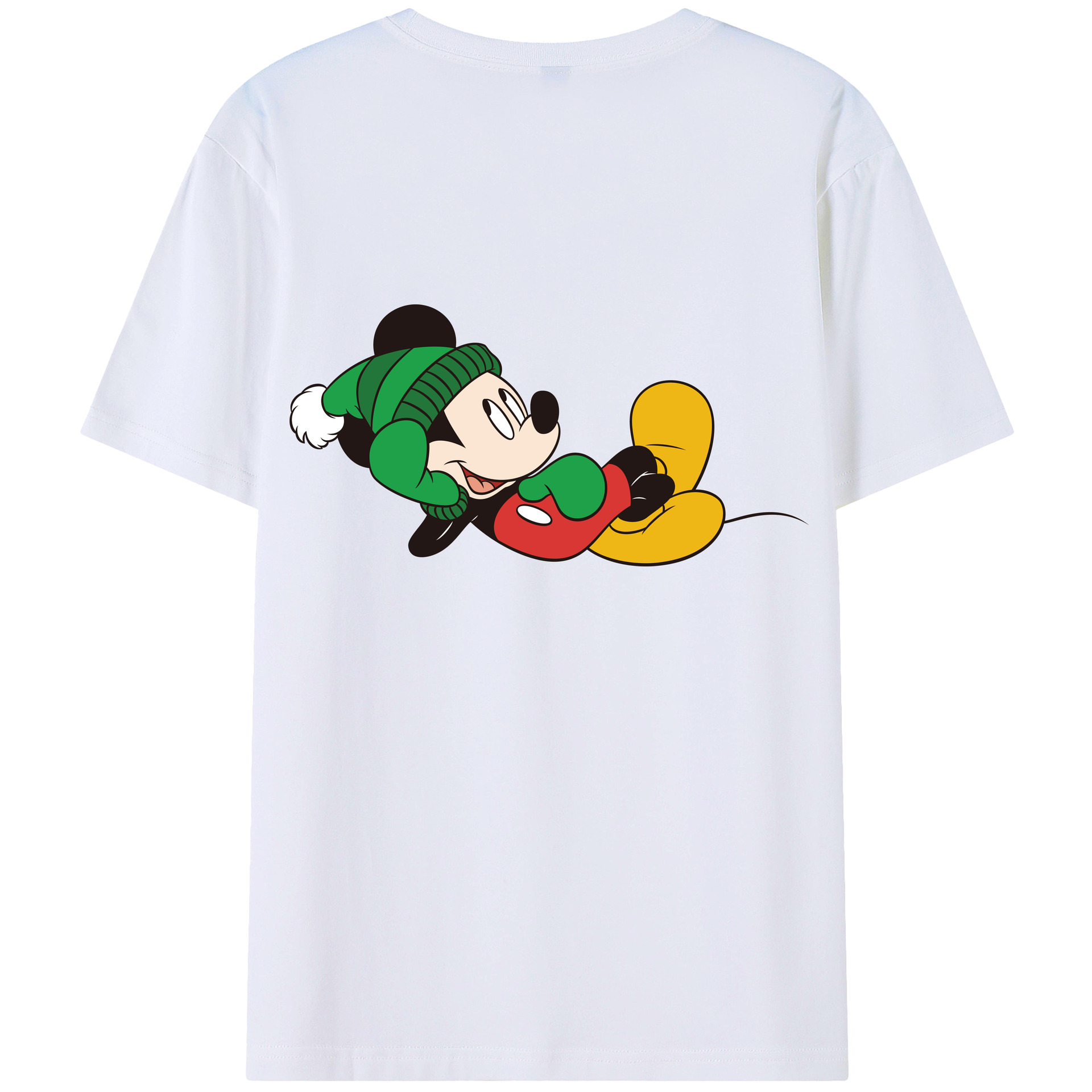 （画像用） ミッキーマウス Mickey Mouse 綿100％半袖Tシャツ（背面プリント）