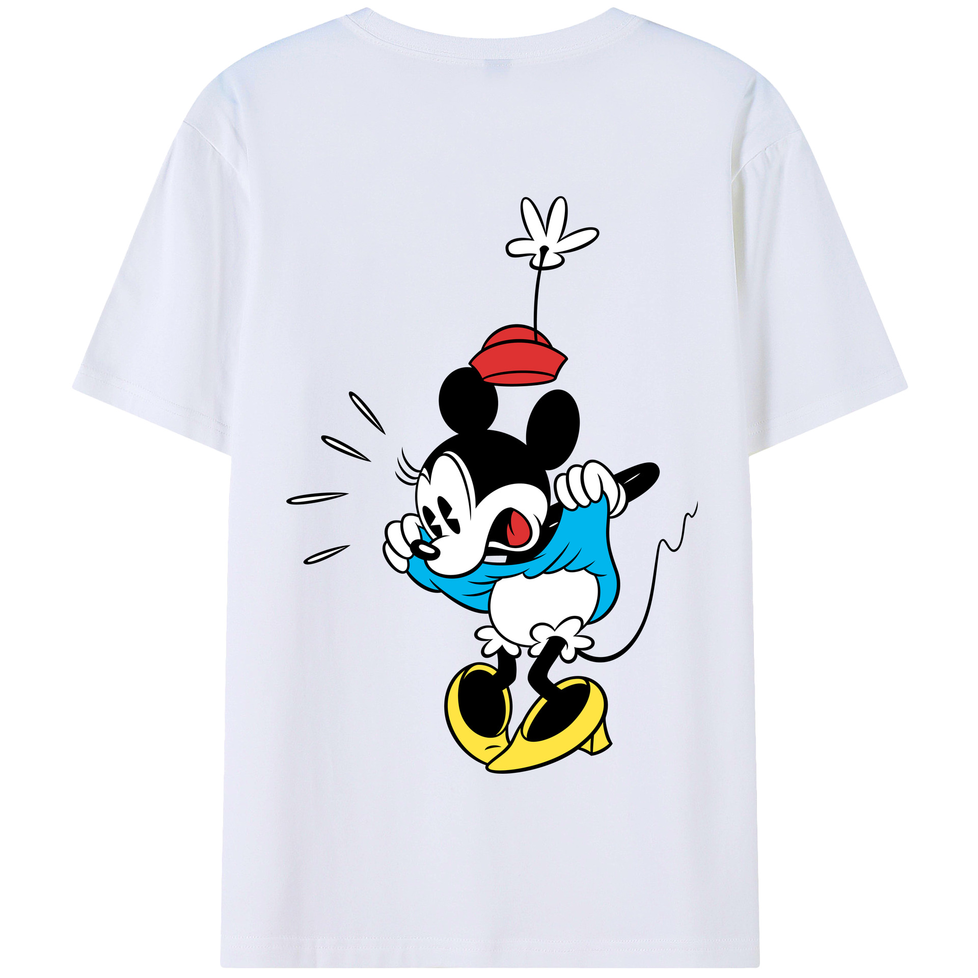 （画像用） ミッキーマウス Mickey Mouse 綿100％半袖Tシャツ（背面プリント）