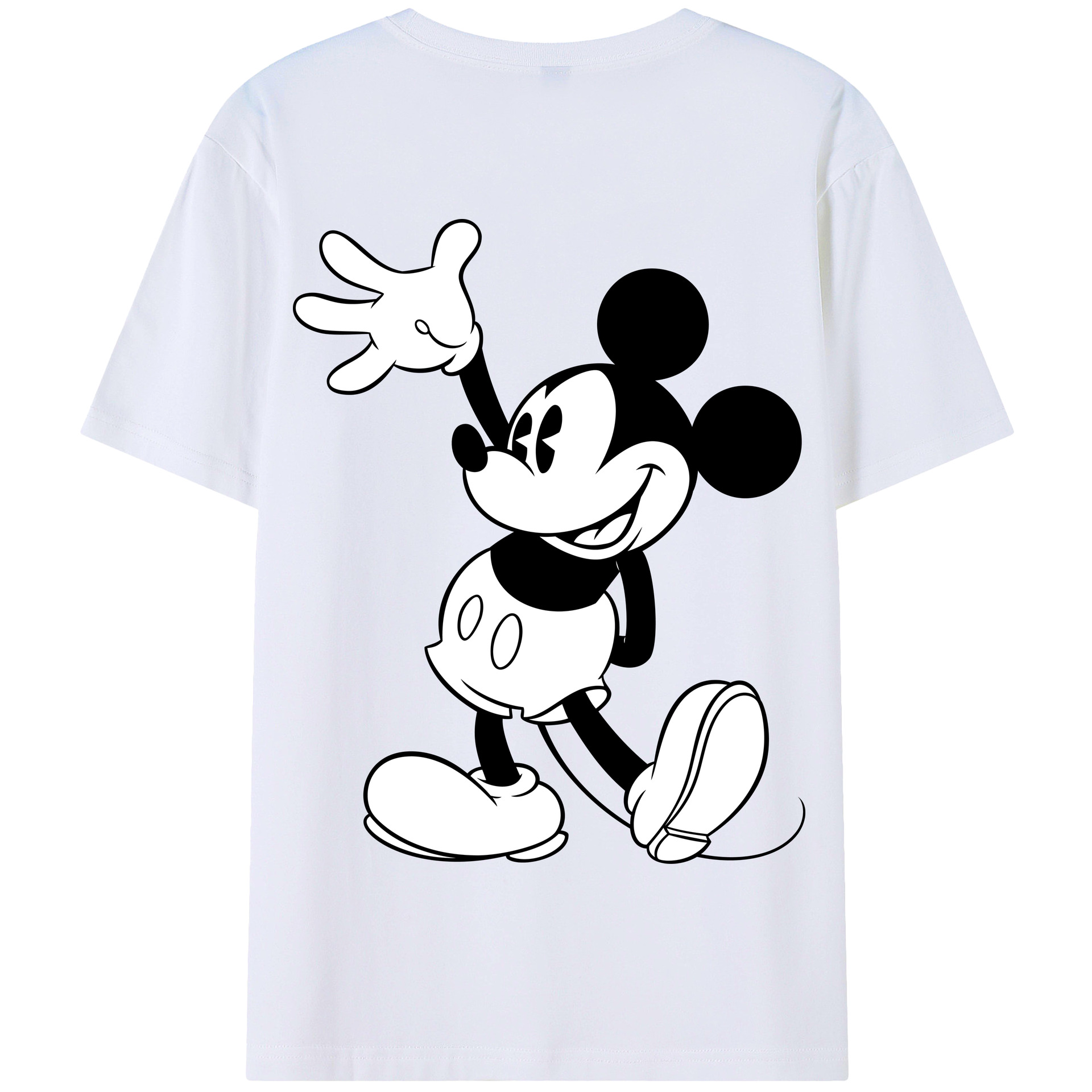 （画像用） ミッキーマウス Mickey Mouse 綿100％半袖Tシャツ（背面プリント）