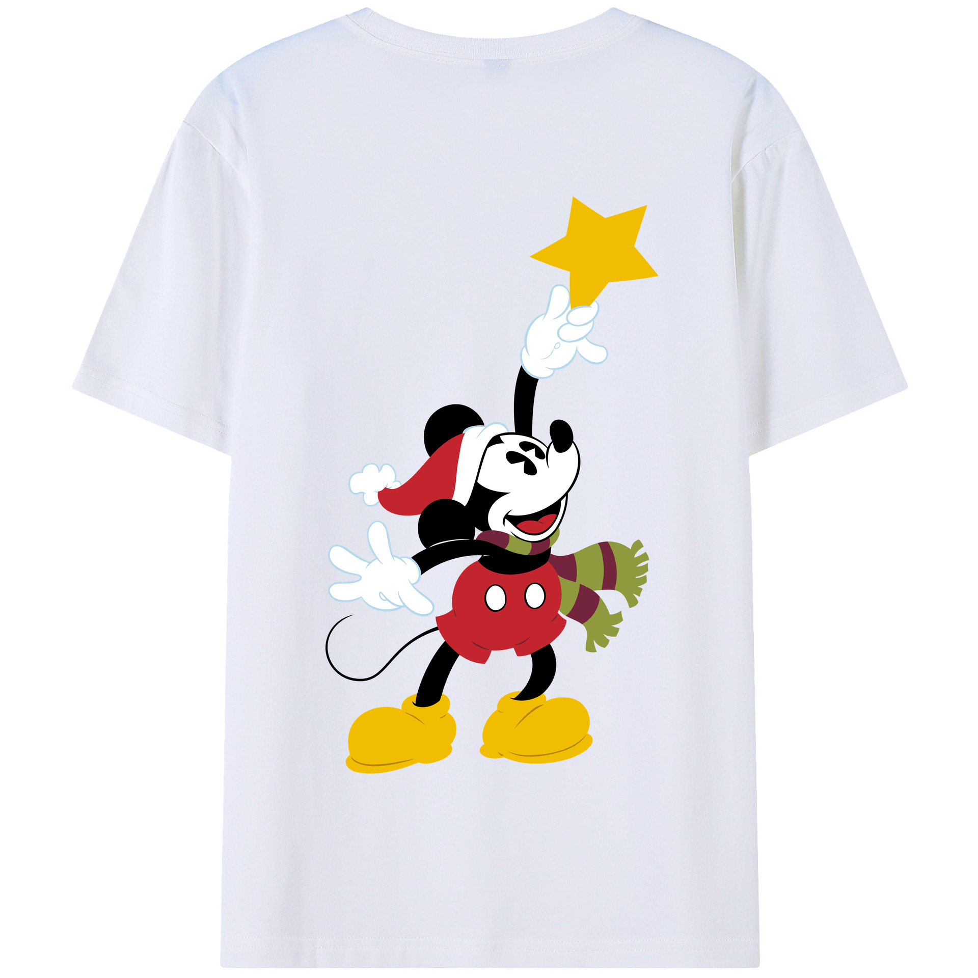 （画像用） ミッキーマウス Mickey Mouse 綿100％半袖Tシャツ（背面プリント）