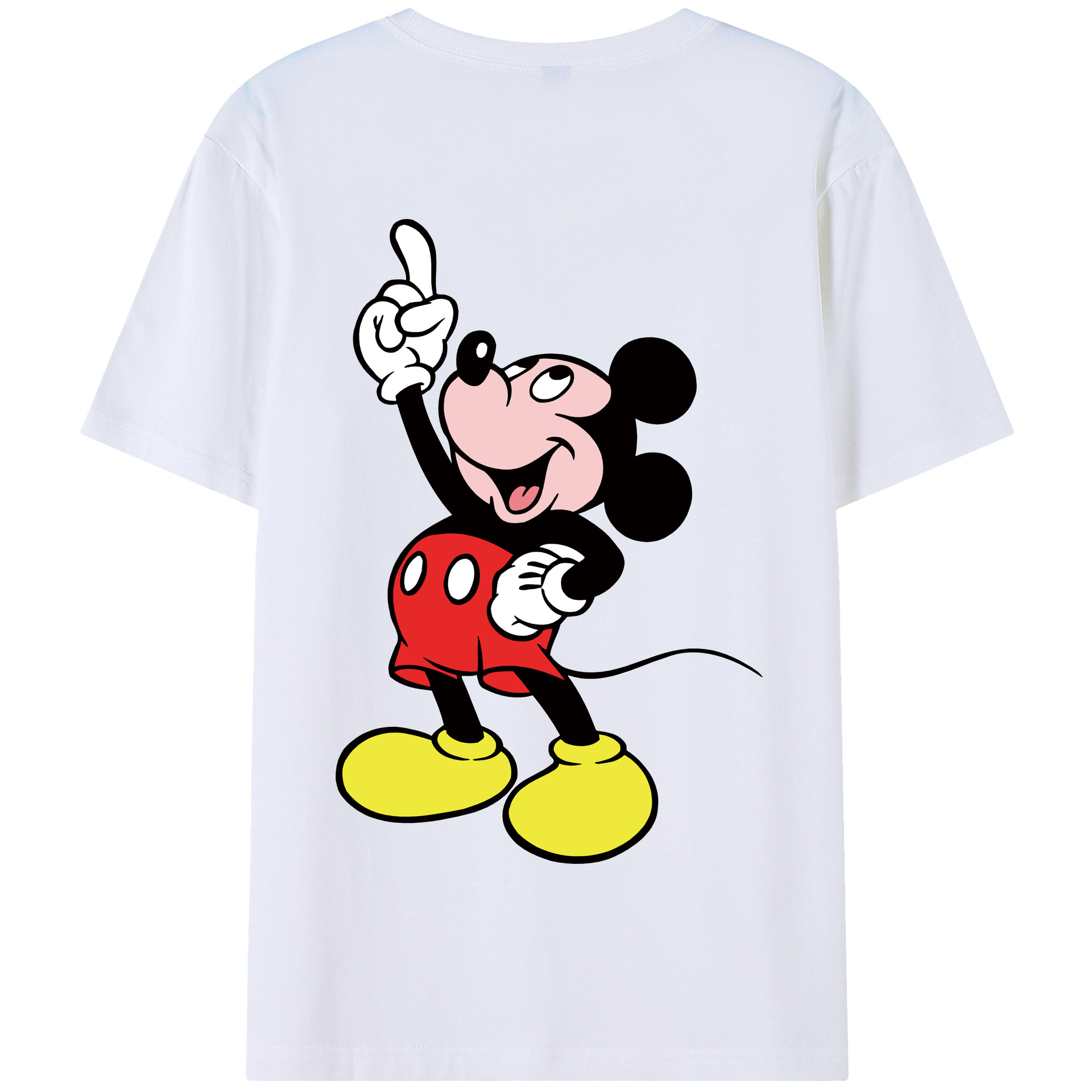 （画像用） ミッキーマウス Mickey Mouse 綿100％半袖Tシャツ（背面プリント）