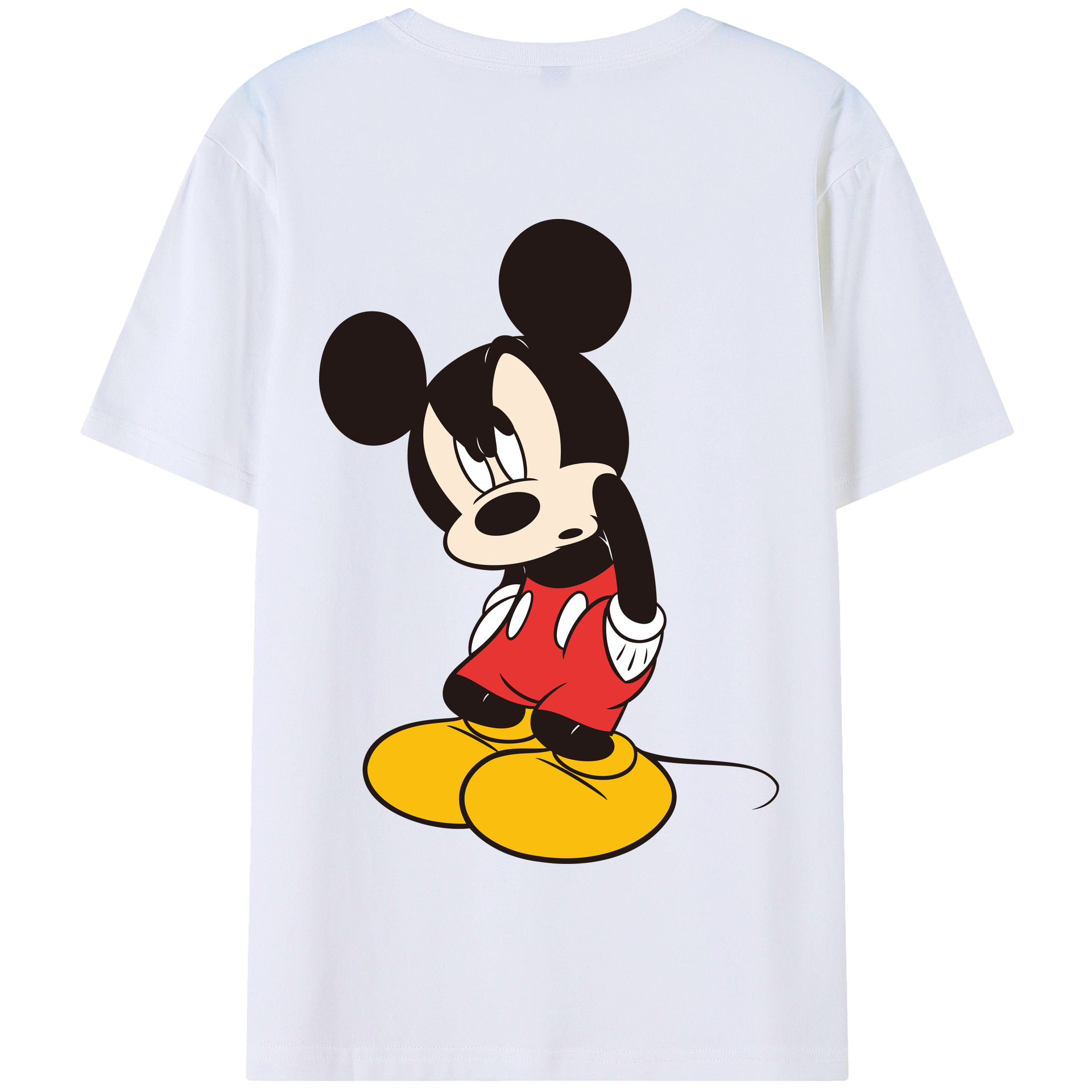 （画像用） ミッキーマウス Mickey Mouse 綿100％半袖Tシャツ（背面プリント）