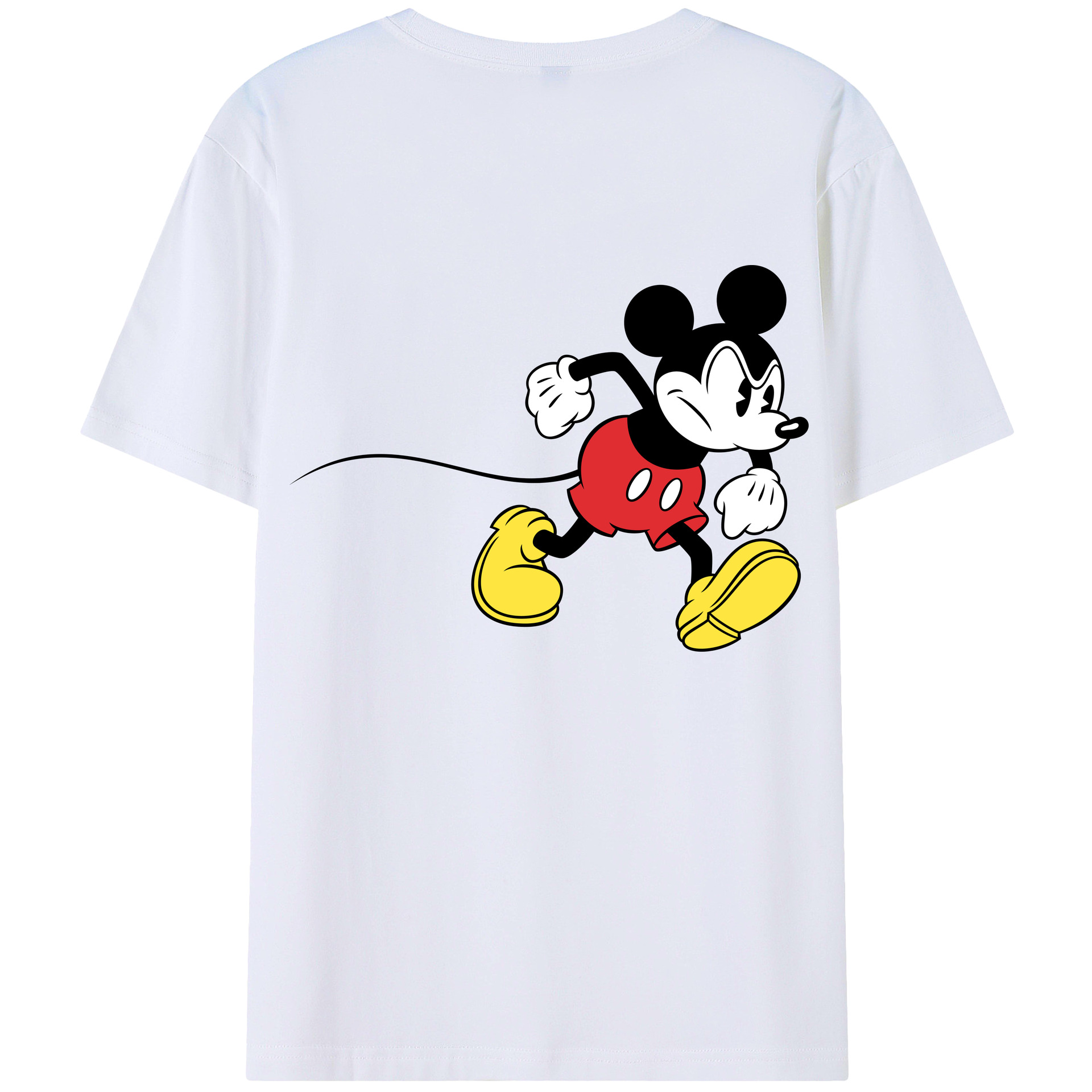 （画像用） ミッキーマウス Mickey Mouse 綿100％半袖Tシャツ（背面プリント）