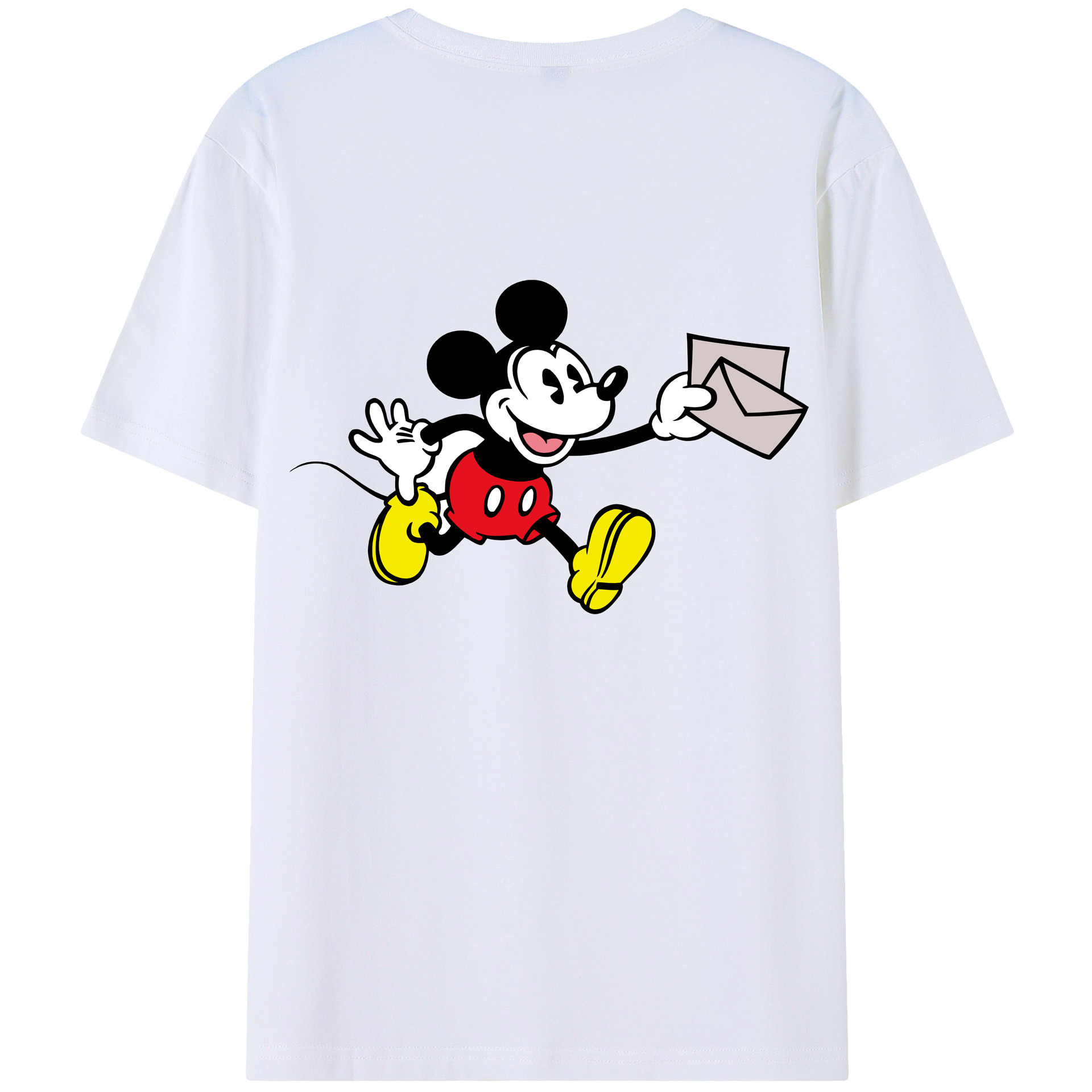 （画像用） ミッキーマウス Mickey Mouse 綿100％半袖Tシャツ（背面プリント）
