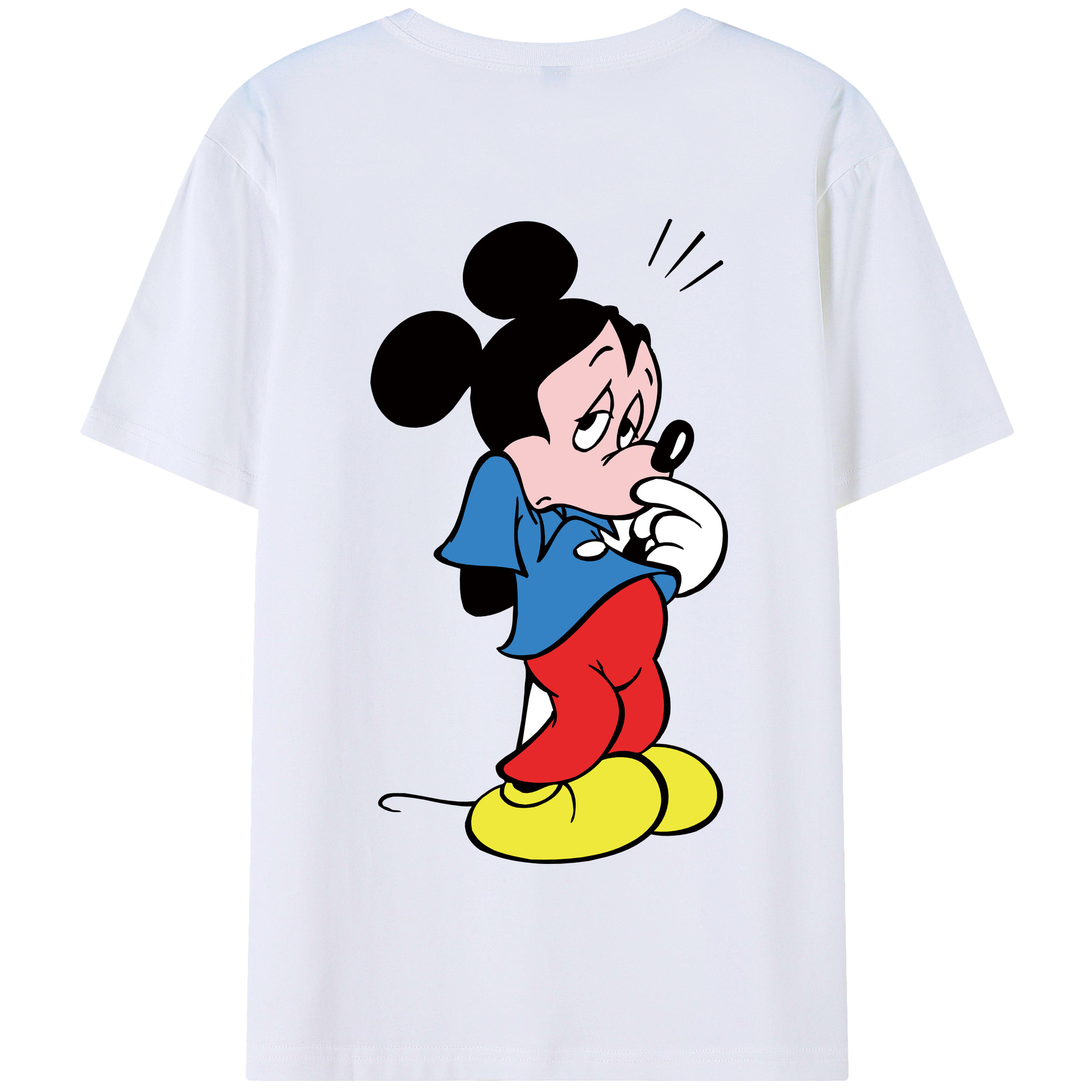 （画像用） ミッキーマウス Mickey Mouse 綿100％半袖Tシャツ（背面プリント）