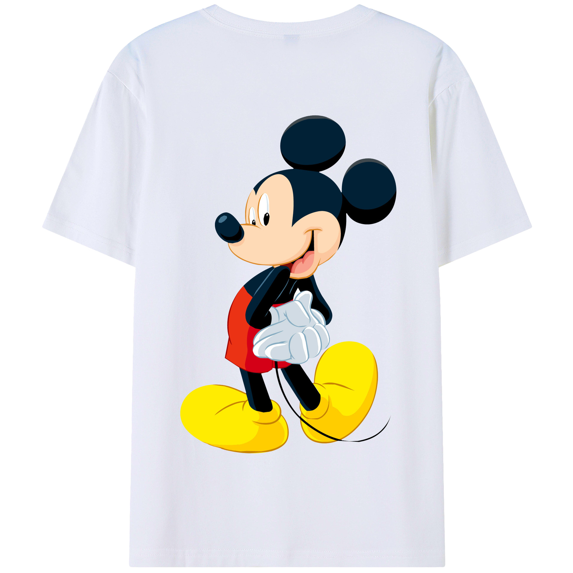 （画像用） ミッキーマウス Mickey Mouse 綿100％半袖Tシャツ（背面プリント）