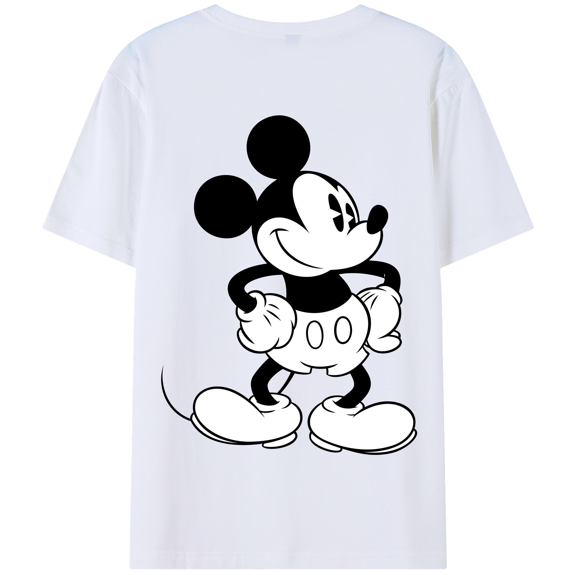 （画像用） ミッキーマウス Mickey Mouse 綿100％半袖Tシャツ（背面プリント）