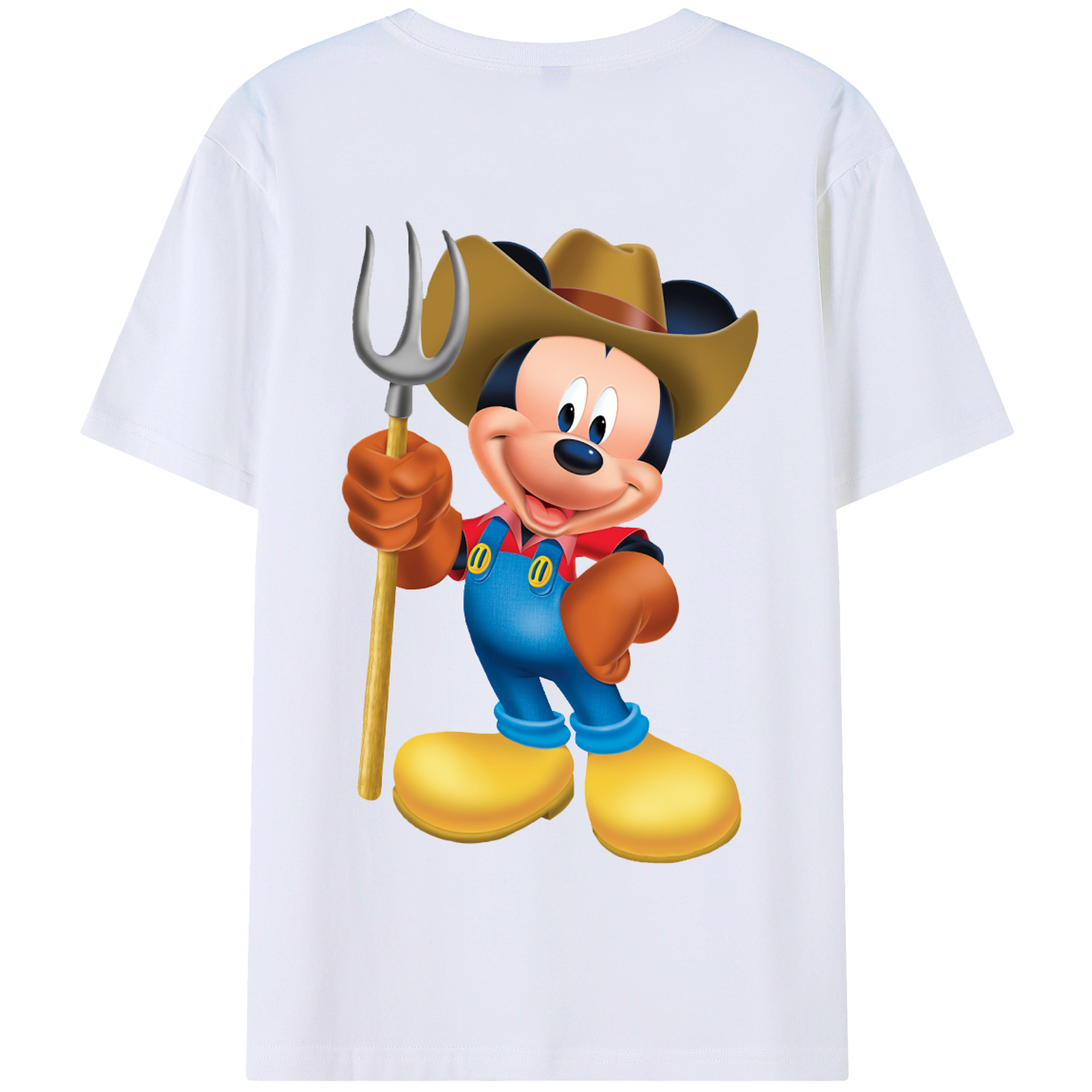 （画像用） ミッキーマウス Mickey Mouse 綿100％半袖Tシャツ（背面プリント）