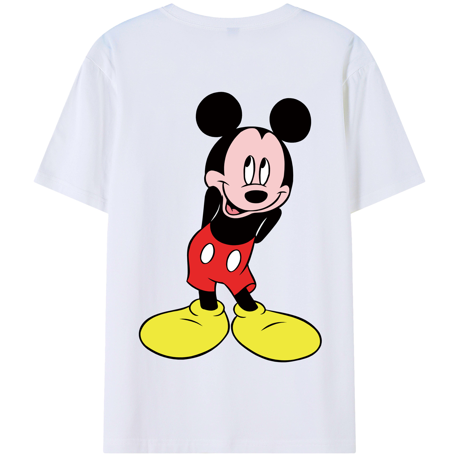 （画像用） ミッキーマウス Mickey Mouse 綿100％半袖Tシャツ（背面プリント）