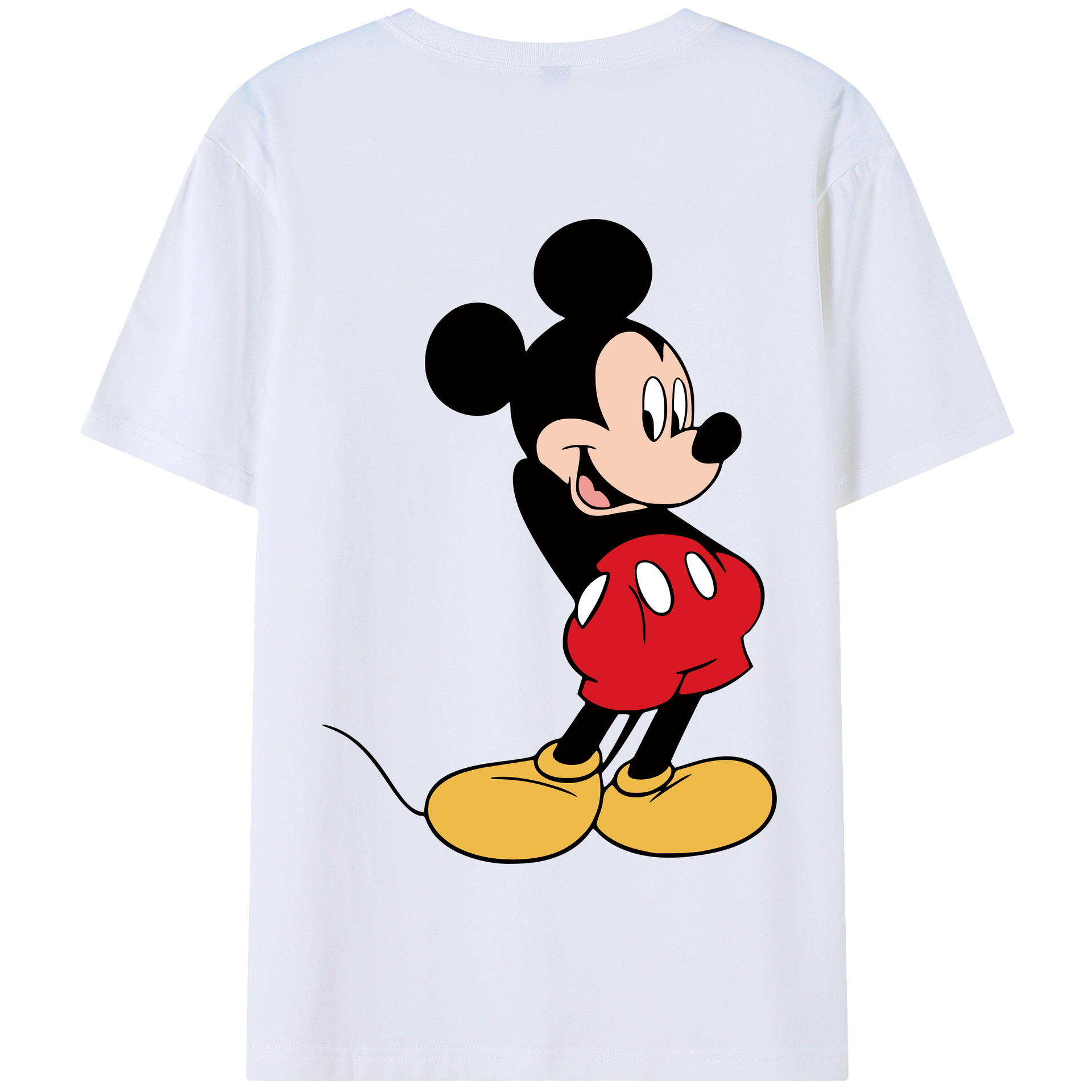 （画像用） ミッキーマウス Mickey Mouse 綿100％半袖Tシャツ（背面プリント）