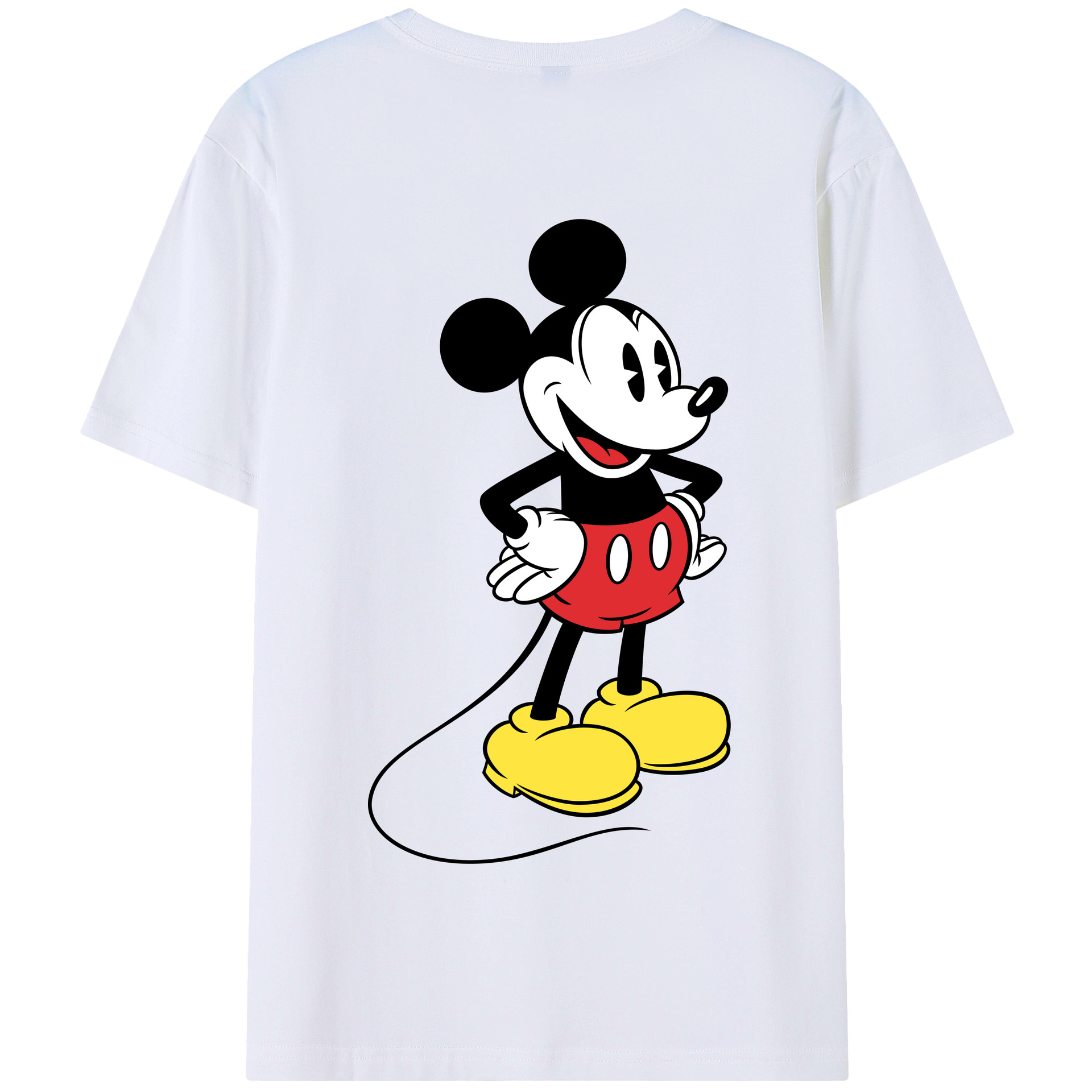 （画像用） ミッキーマウス Mickey Mouse 綿100％半袖Tシャツ（背面プリント）