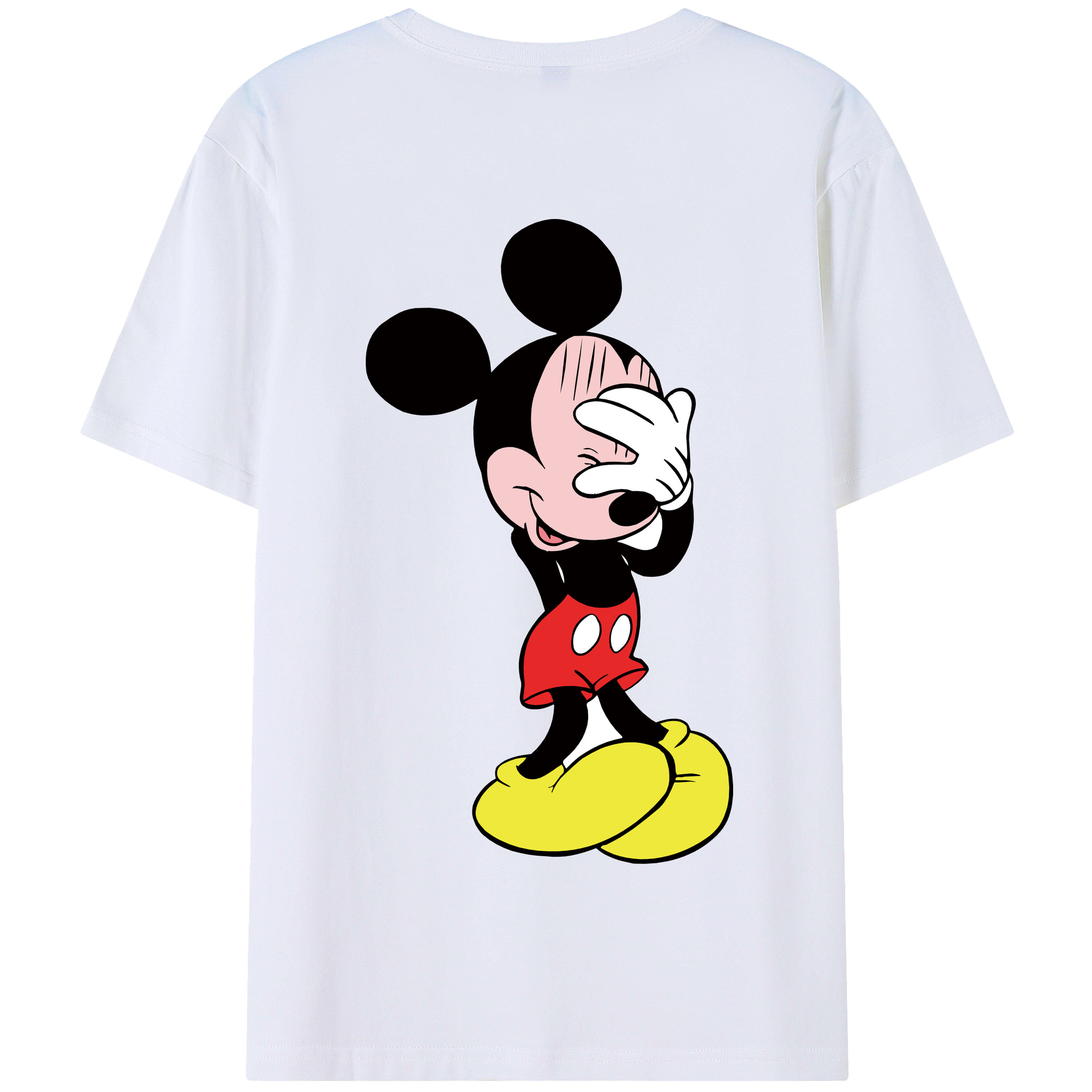 （画像用） ミッキーマウス Mickey Mouse 綿100％半袖Tシャツ（背面プリント）