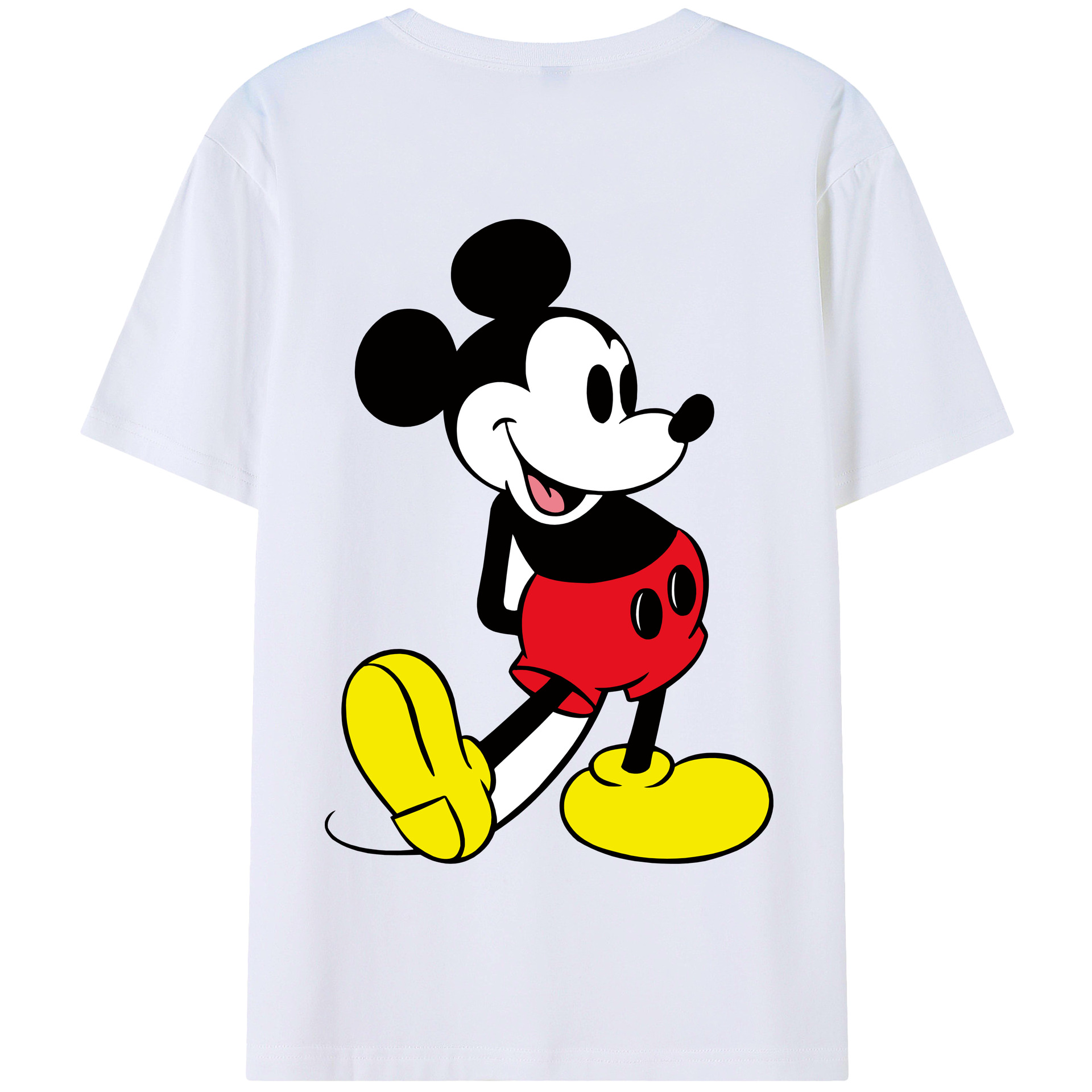 （画像用） ミッキーマウス Mickey Mouse 綿100％半袖Tシャツ（背面プリント）