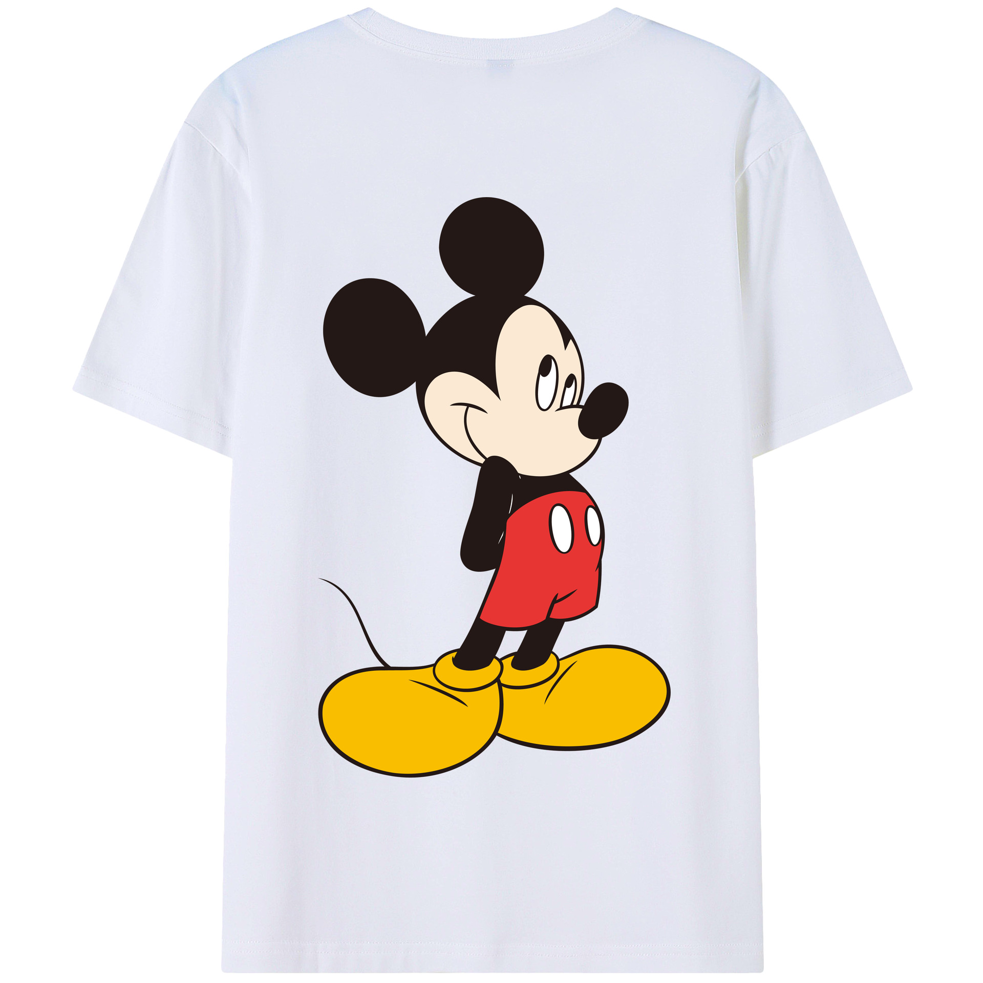 （画像用） ミッキーマウス Mickey Mouse 綿100％半袖Tシャツ（背面プリント）