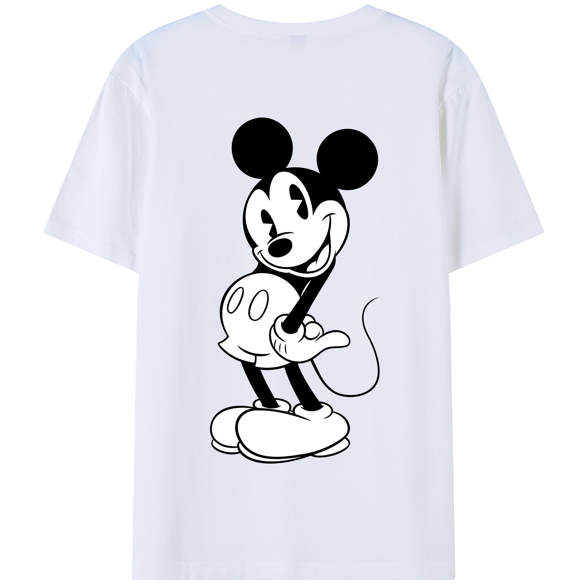 （画像用） ミッキーマウス Mickey Mouse 綿100％半袖Tシャツ（背面プリント）