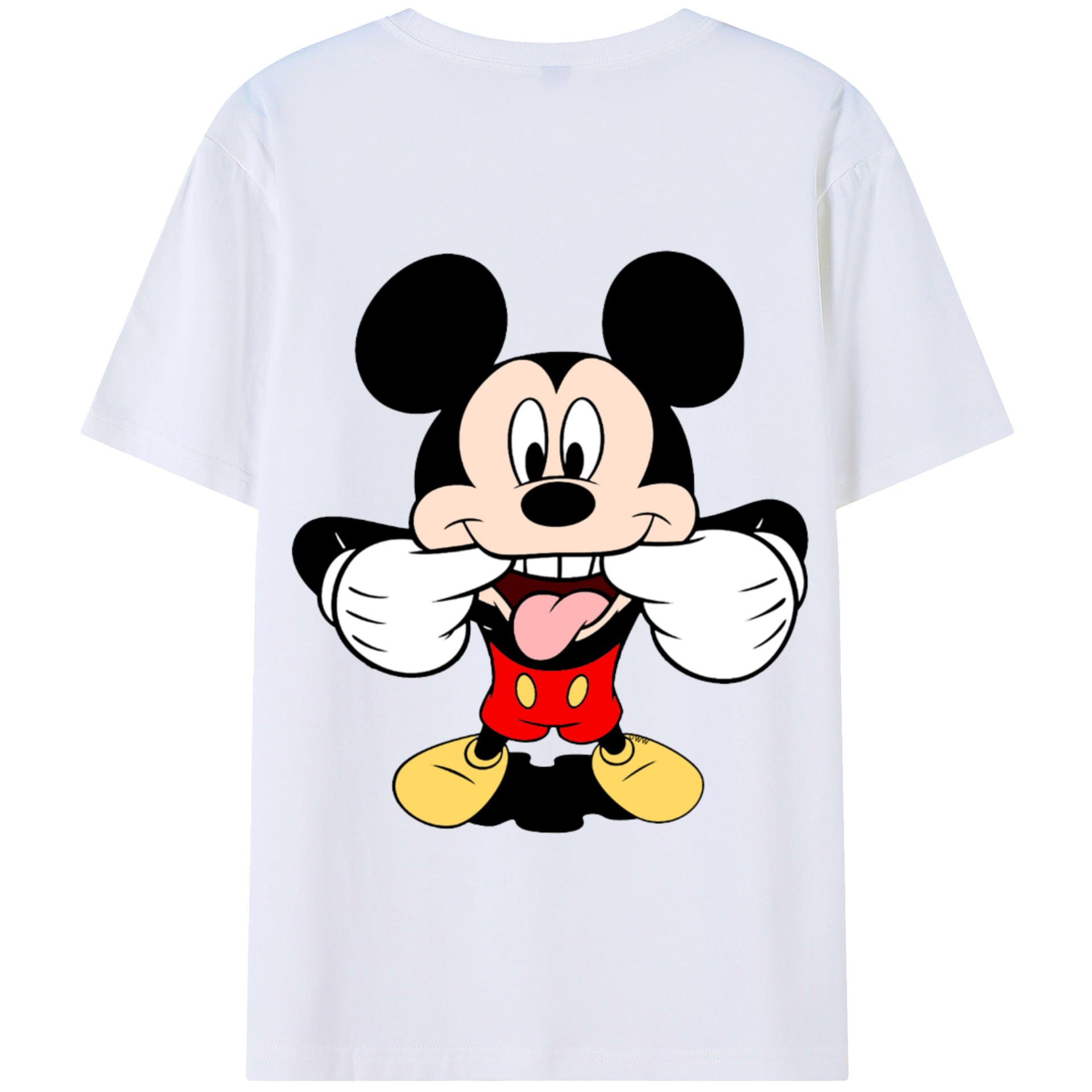 （画像用） ミッキーマウス Mickey Mouse 綿100％半袖Tシャツ（背面プリント）
