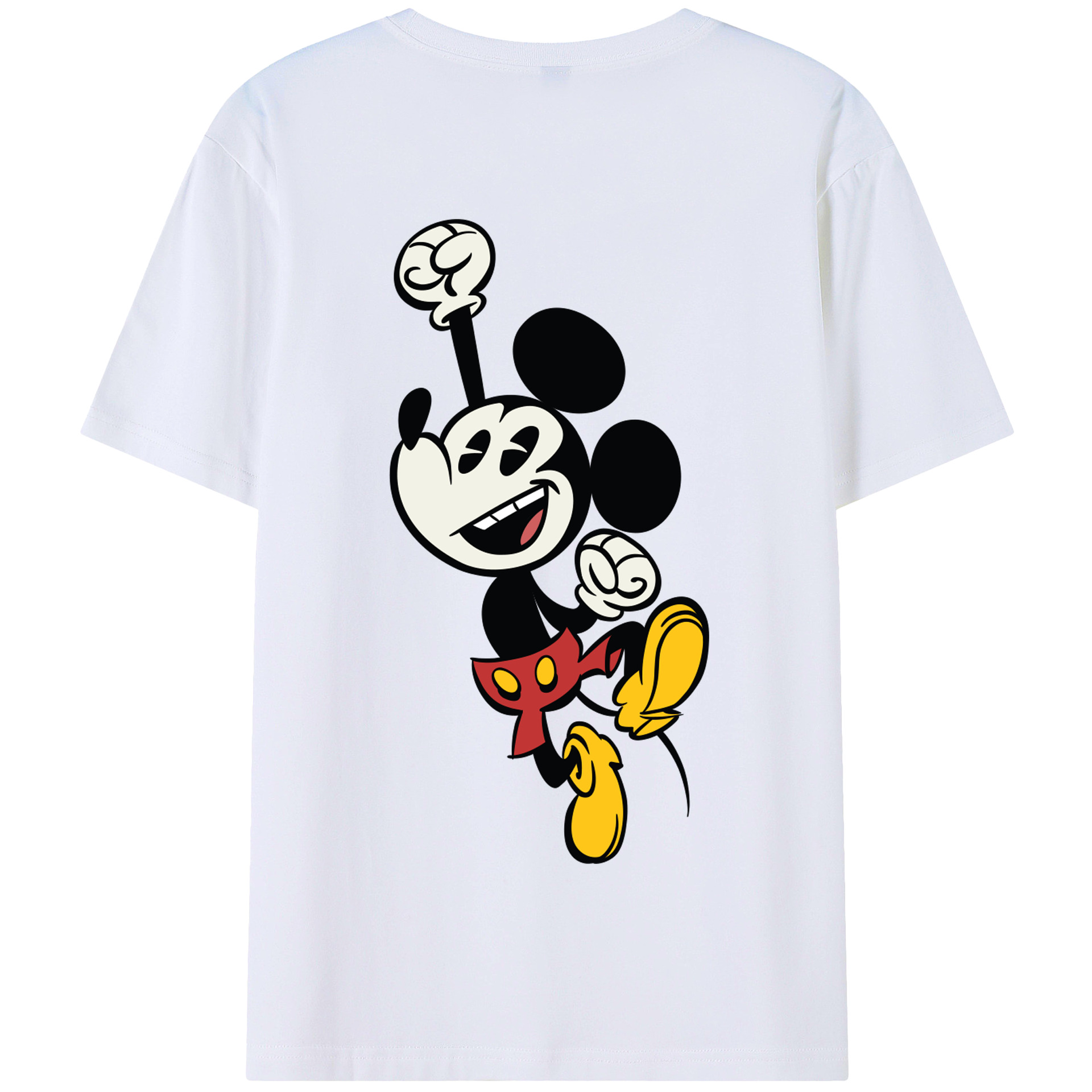 （画像用） ミッキーマウス Mickey Mouse 綿100％半袖Tシャツ（背面プリント）