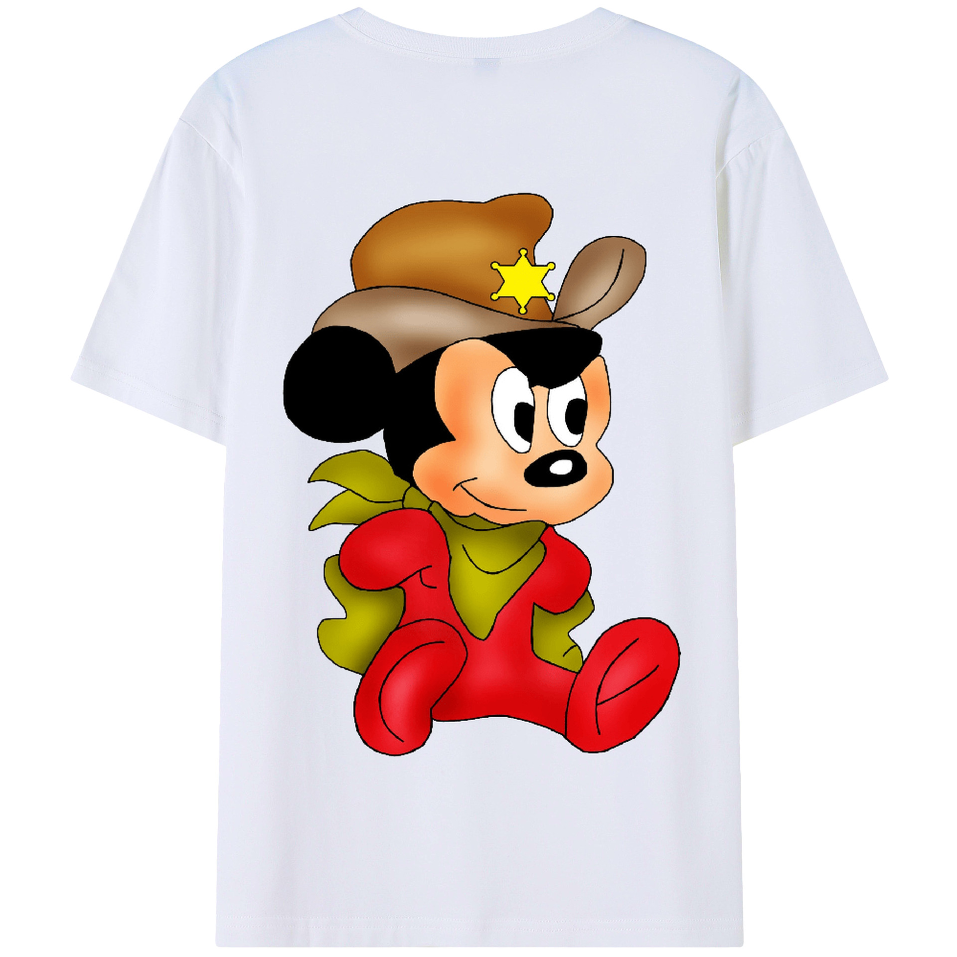 （画像用） ミッキーマウス Mickey Mouse 綿100％半袖Tシャツ（背面プリント）