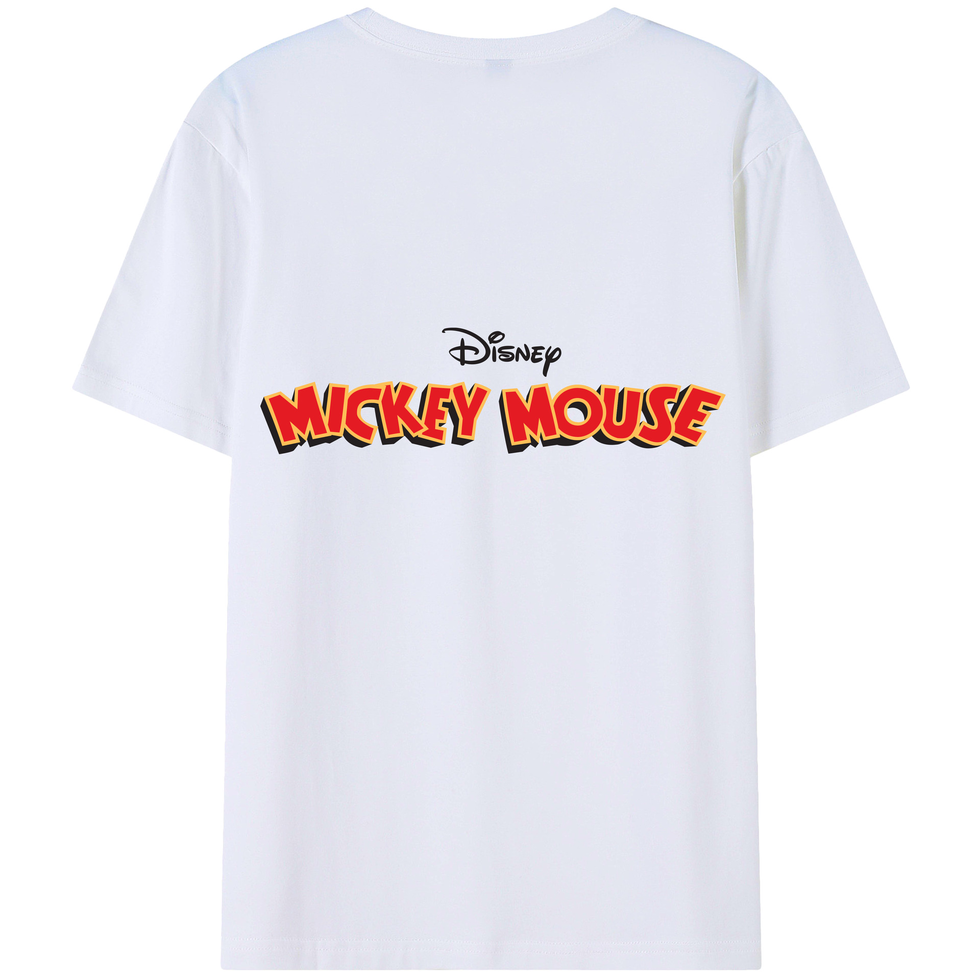（画像用） ミッキーマウス Mickey Mouse 綿100％半袖Tシャツ（背面プリント）