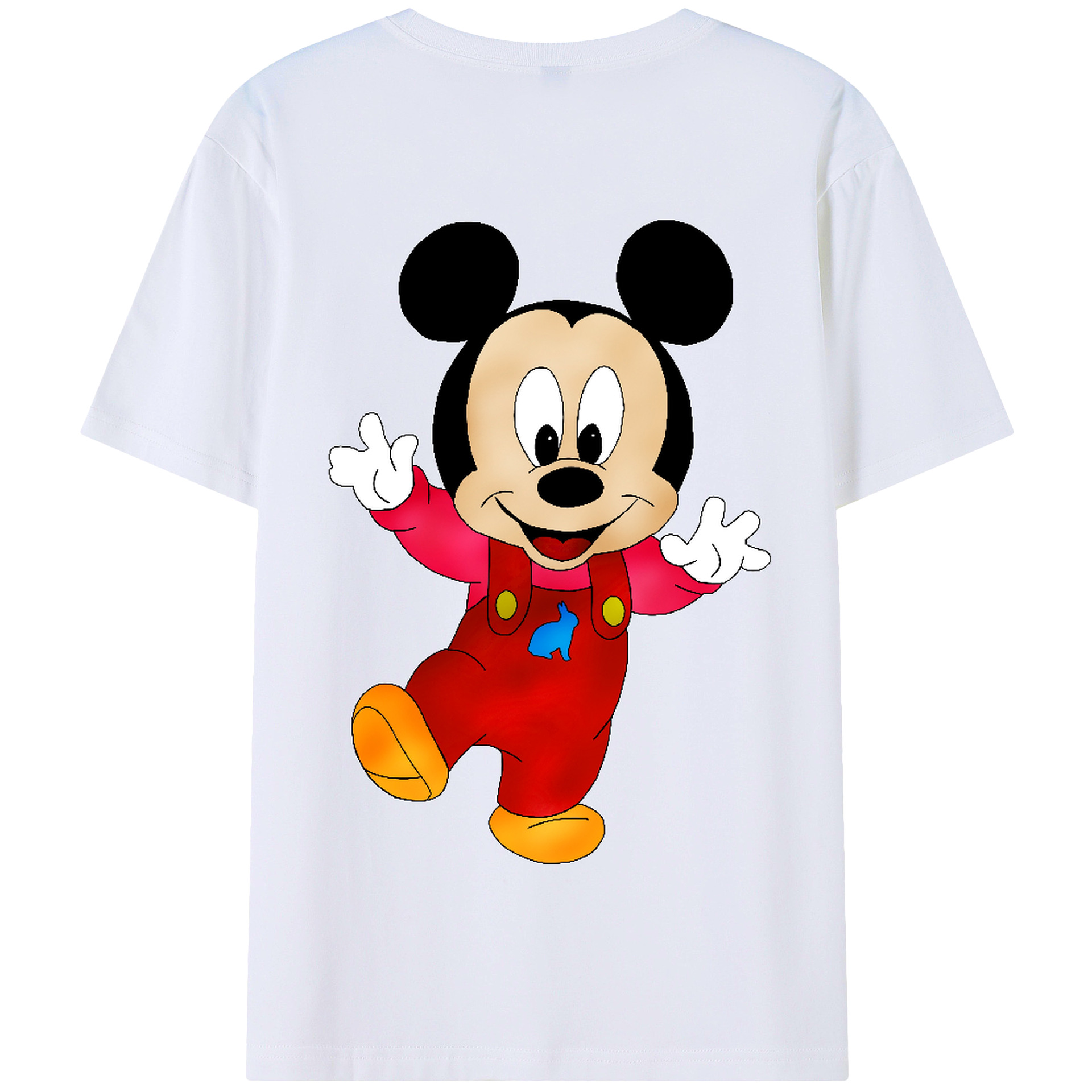 （画像用） ミッキーマウス Mickey Mouse 綿100％半袖Tシャツ（背面プリント）