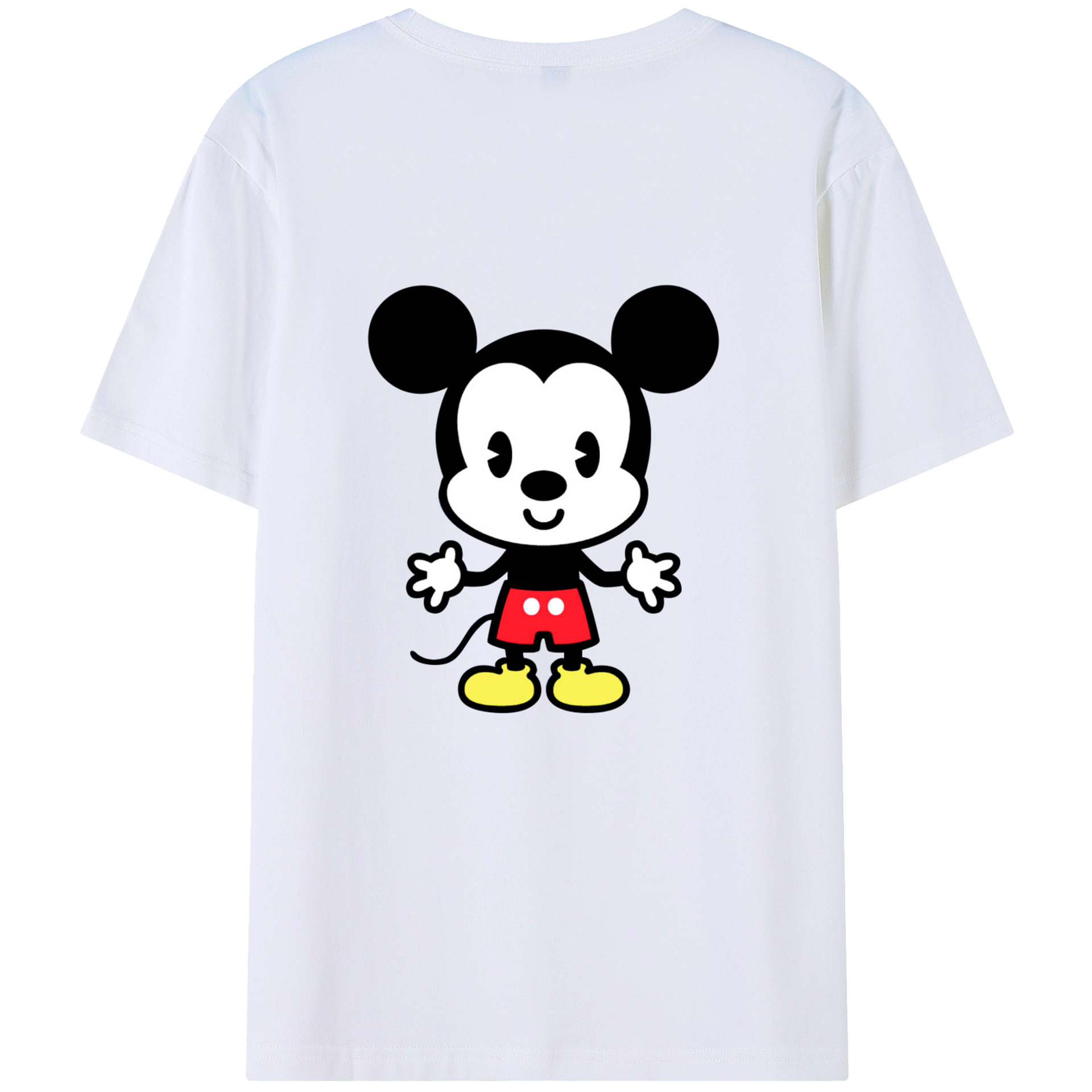 （画像用） ミッキーマウス Mickey Mouse 綿100％半袖Tシャツ（背面プリント）