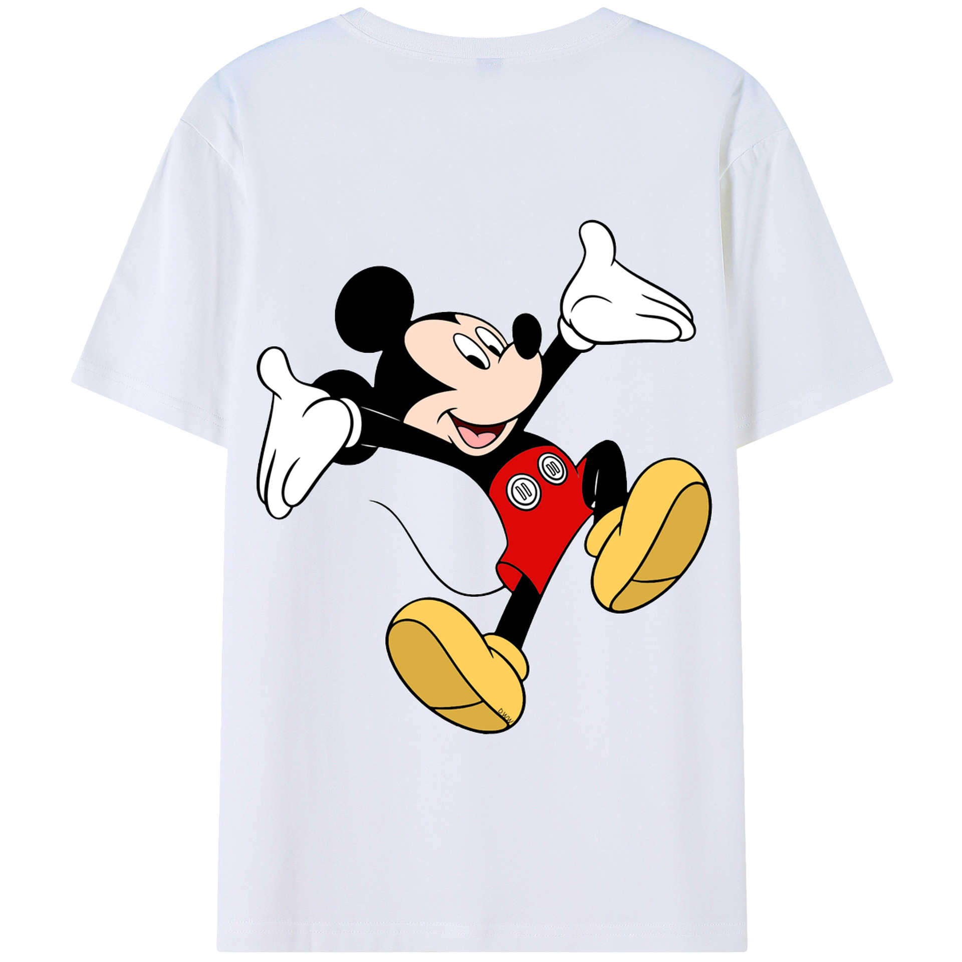 （画像用） ミッキーマウス Mickey Mouse 綿100％半袖Tシャツ（背面プリント）
