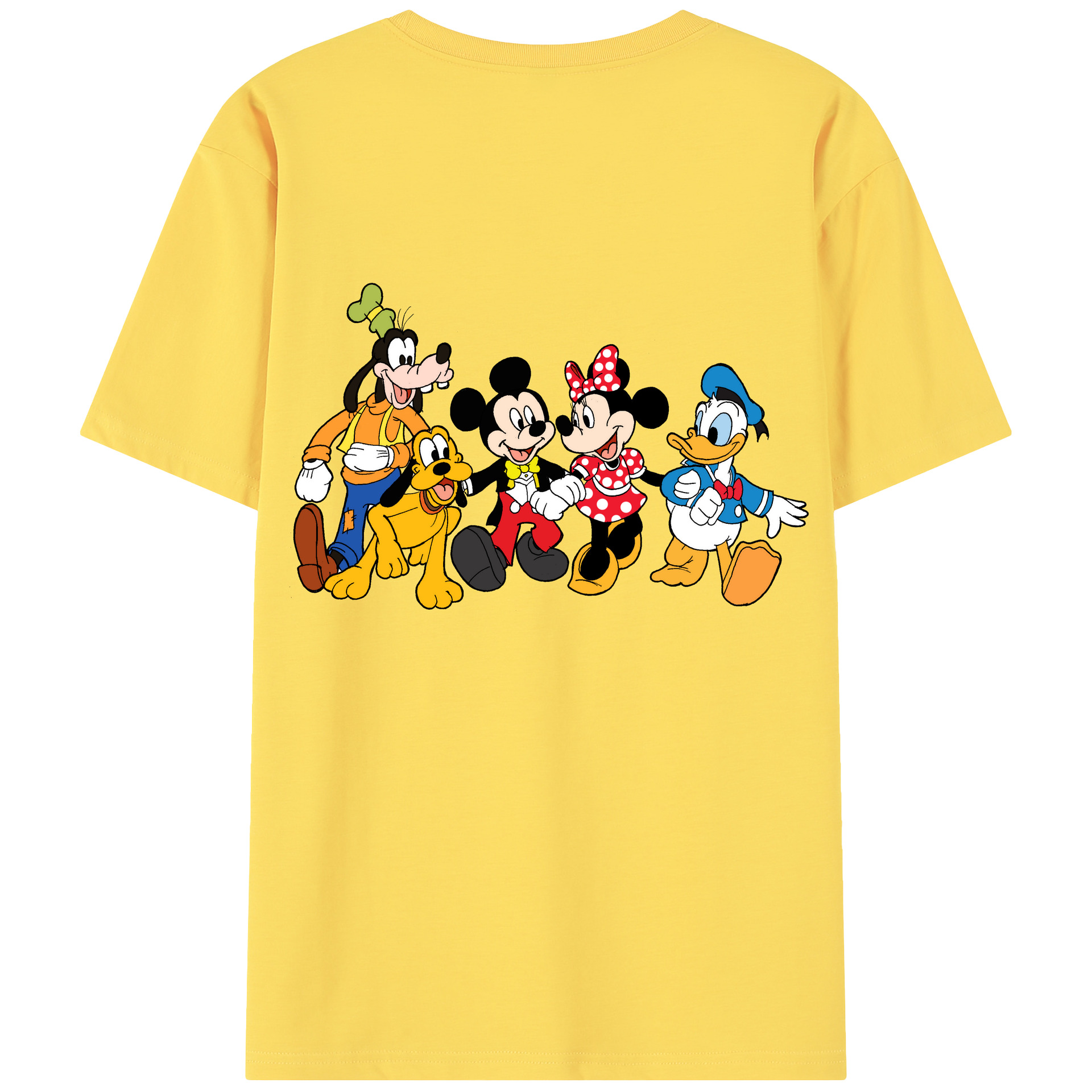 （画像用） ミッキーマウス Mickey Mouse 綿100％半袖Tシャツ（背面プリント）