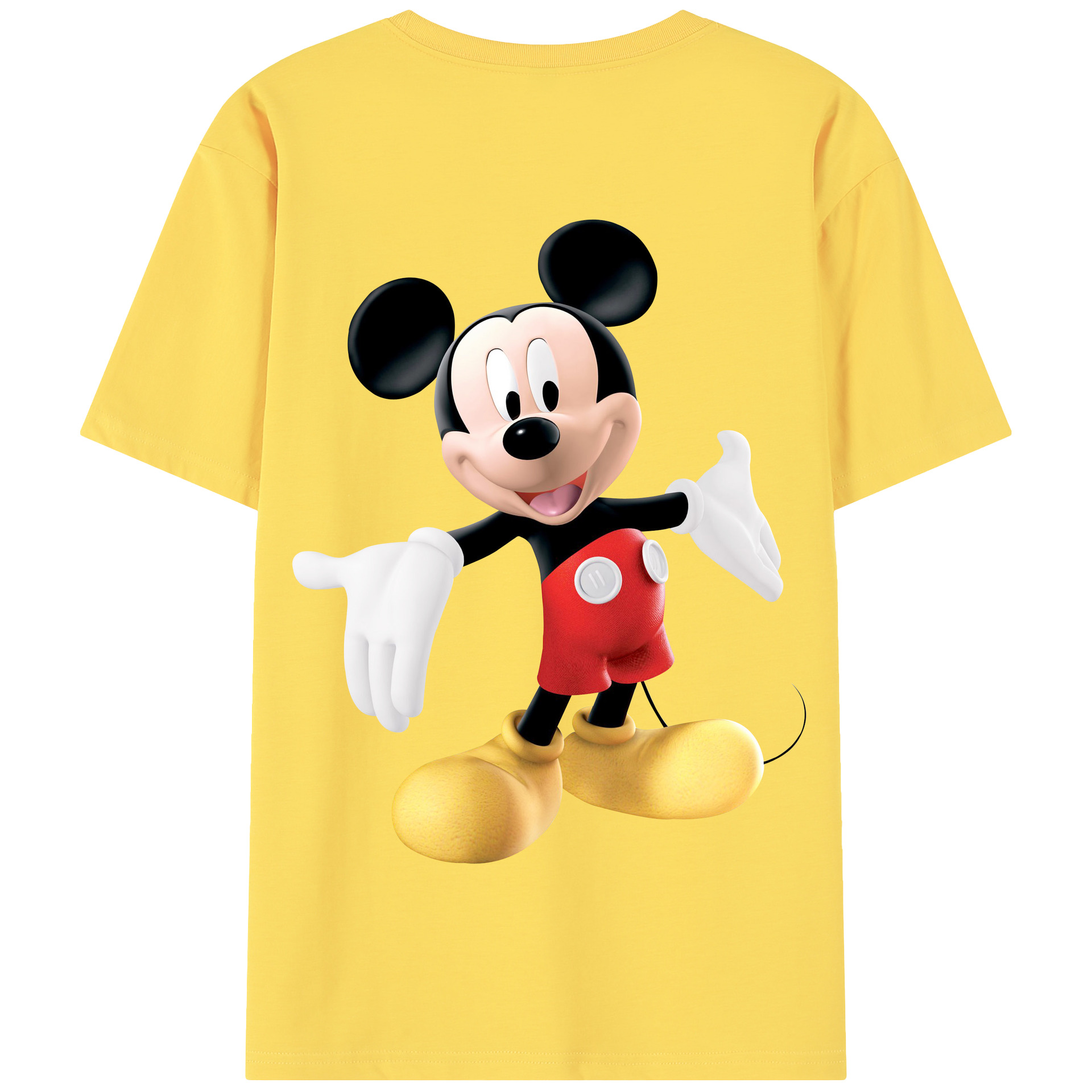 （画像用） ミッキーマウス Mickey Mouse 綿100％半袖Tシャツ（背面プリント）