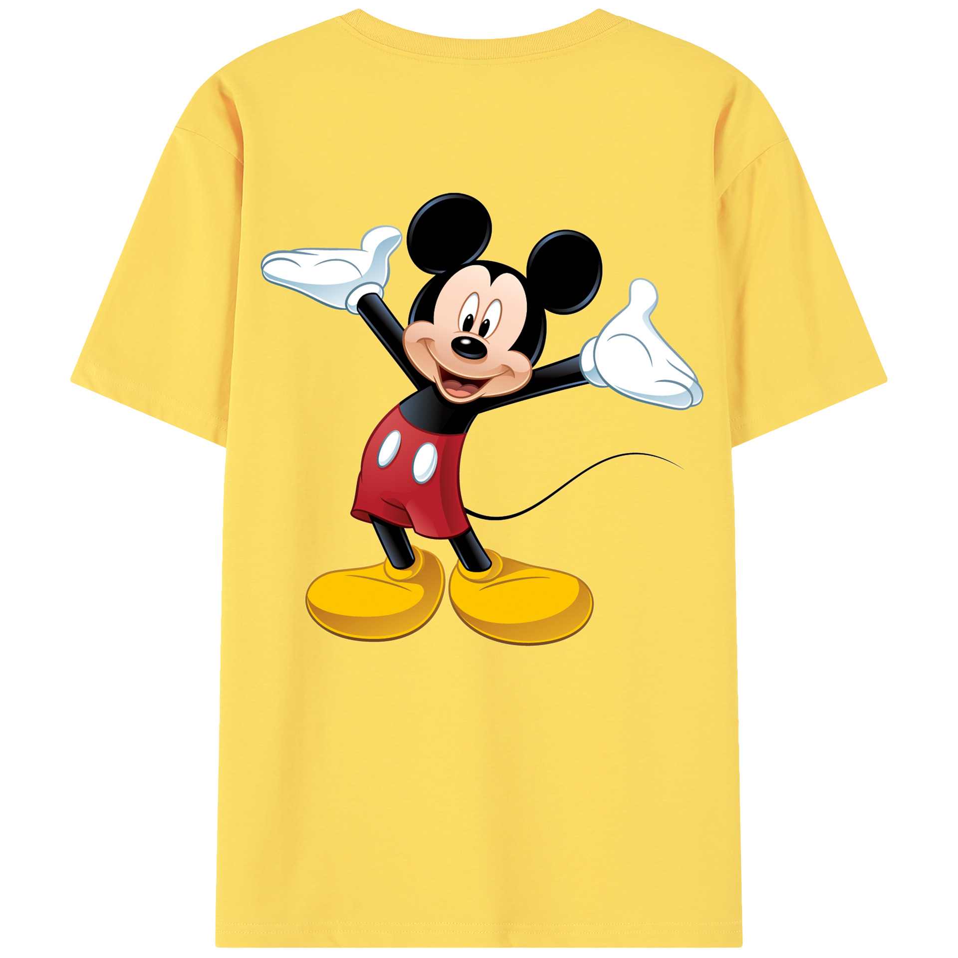 （画像用） ミッキーマウス Mickey Mouse 綿100％半袖Tシャツ（背面プリント）