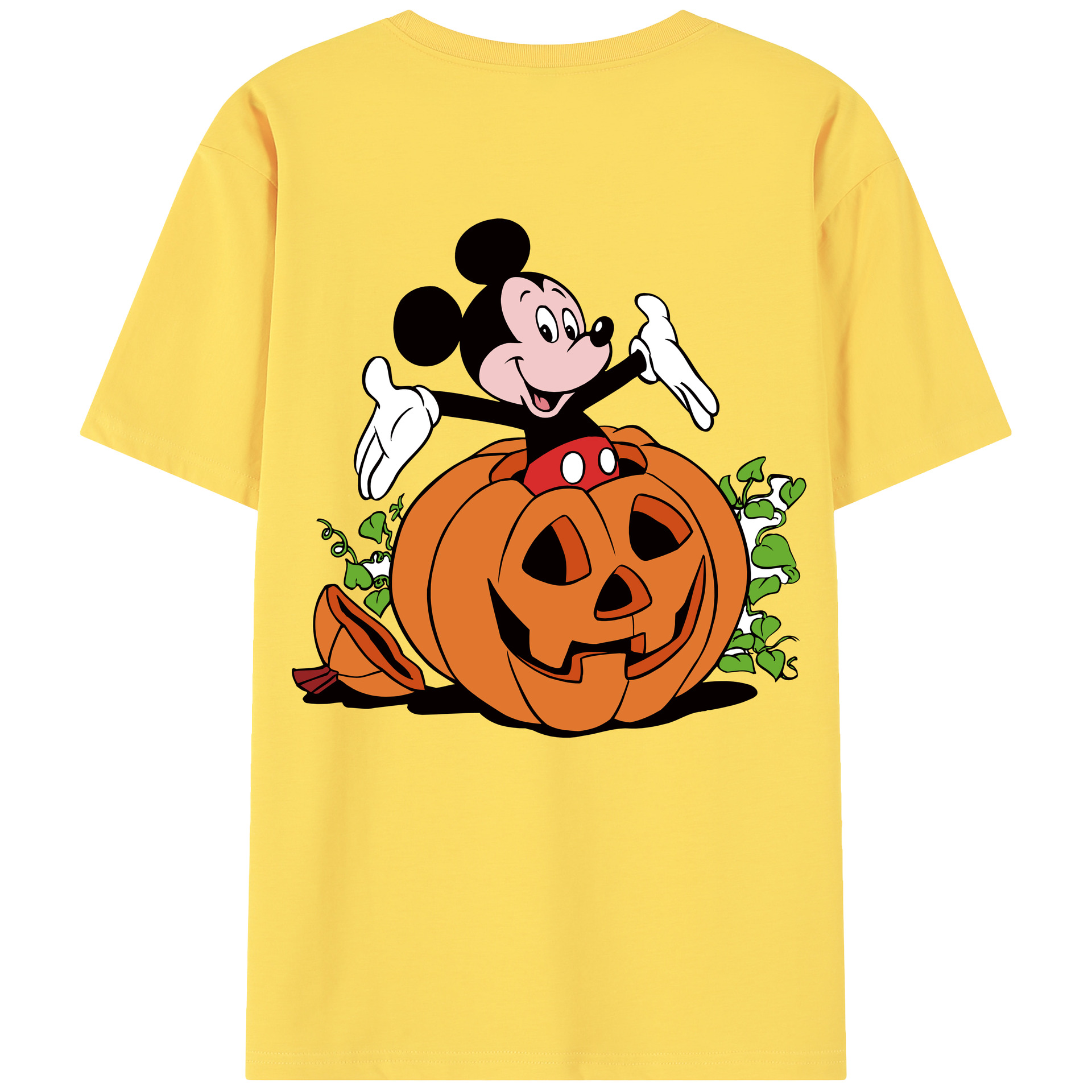 （画像用） ミッキーマウス Mickey Mouse 綿100％半袖Tシャツ（背面プリント）