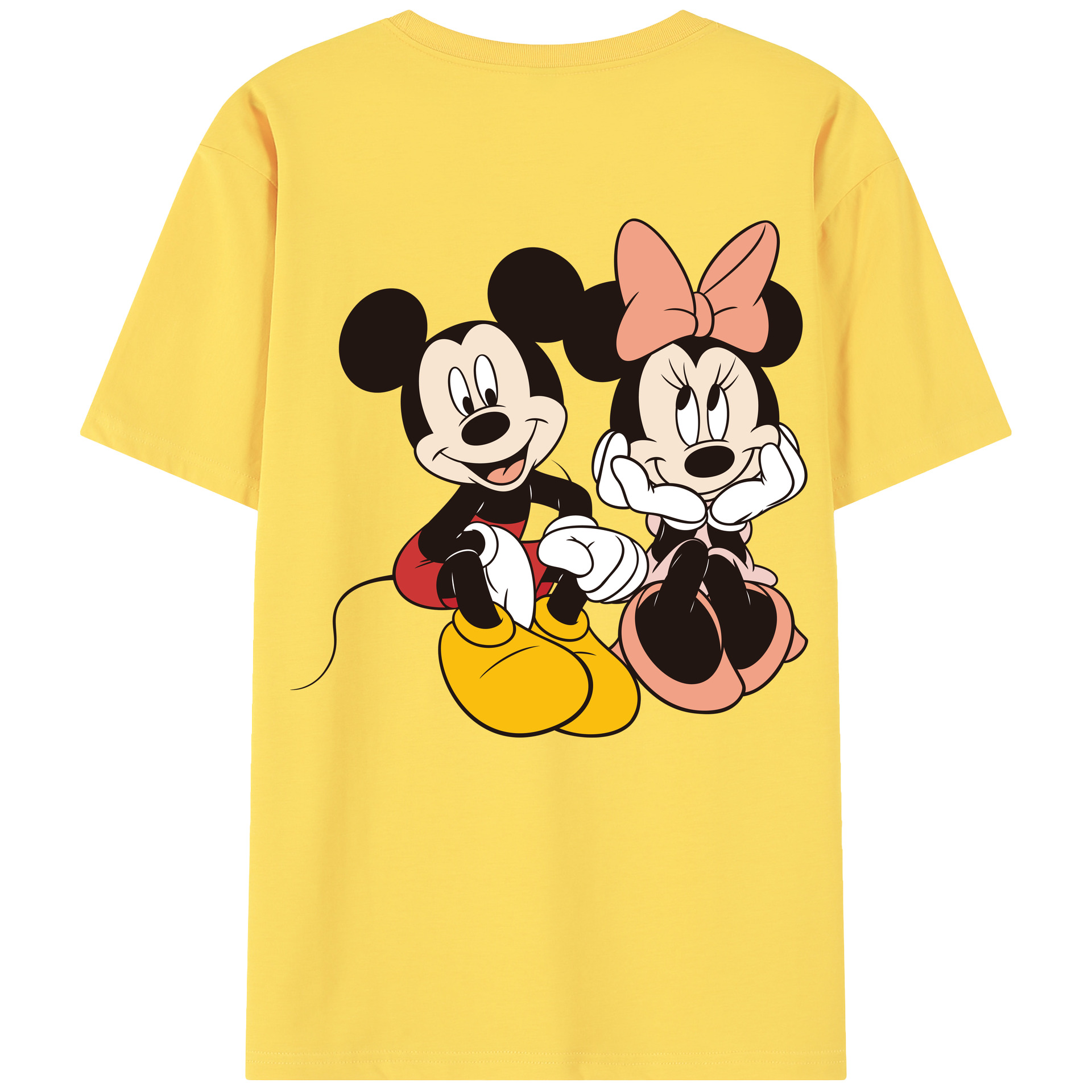 （画像用） ミッキーマウス Mickey Mouse 綿100％半袖Tシャツ（背面プリント）
