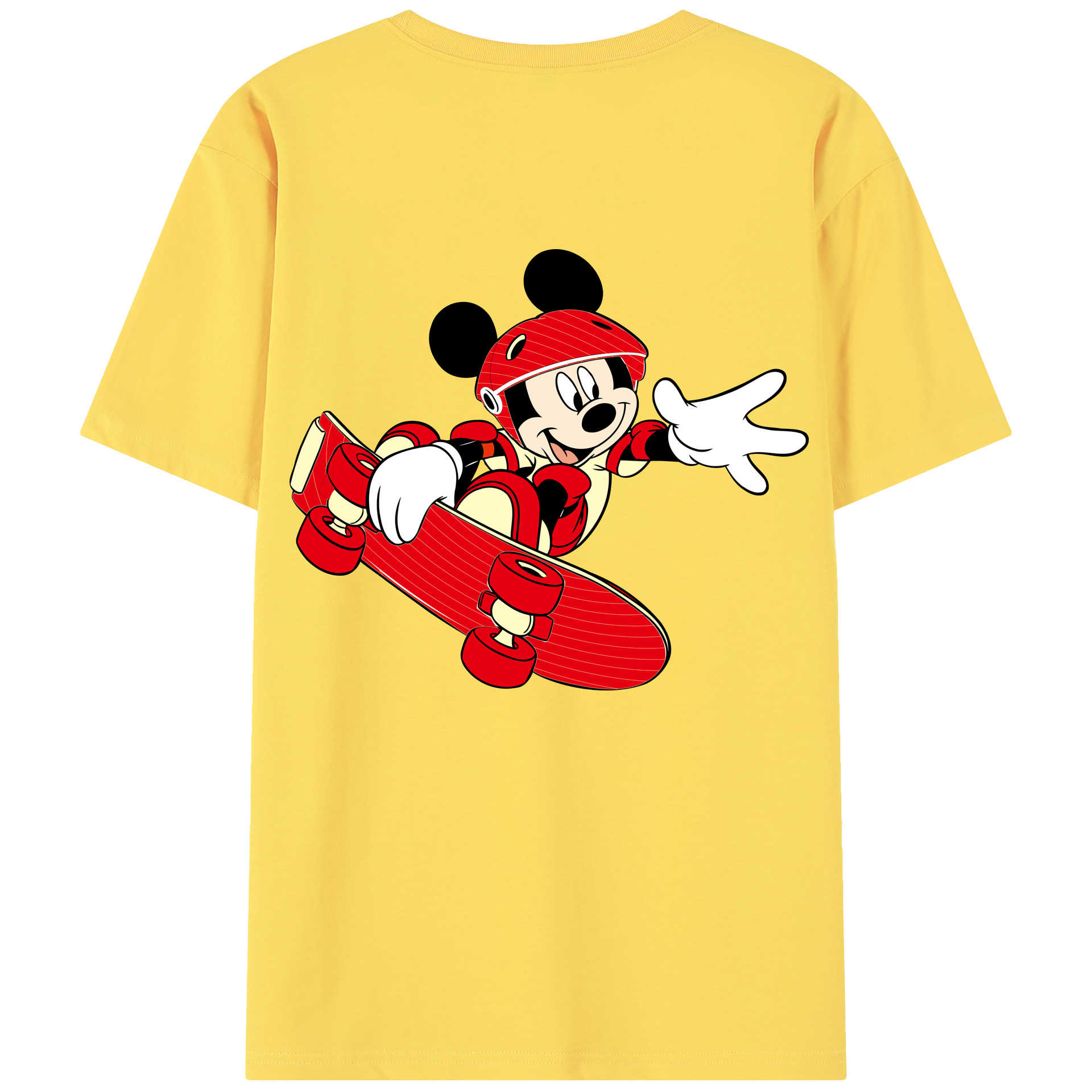 （画像用） ミッキーマウス Mickey Mouse 綿100％半袖Tシャツ（背面プリント）