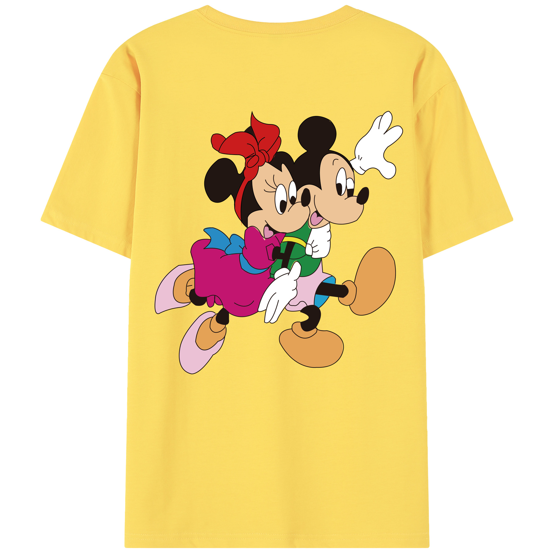 （画像用） ミッキーマウス Mickey Mouse 綿100％半袖Tシャツ（背面プリント）