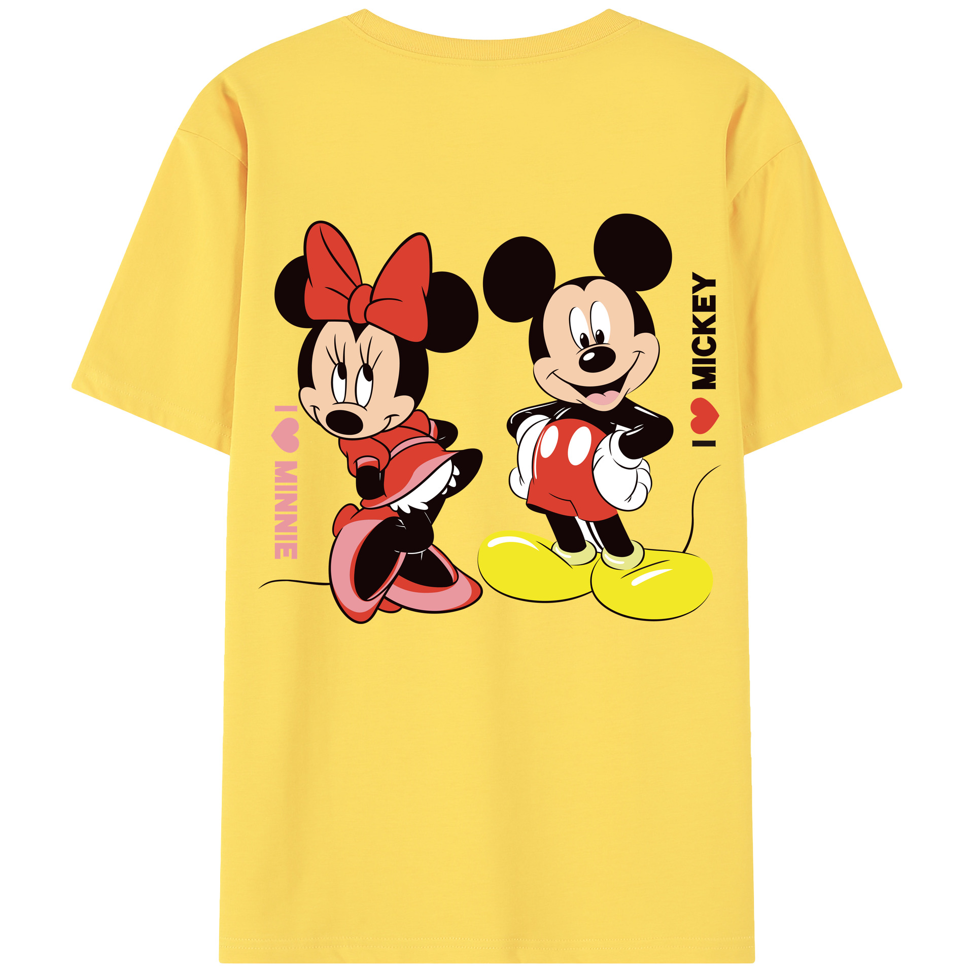 （画像用） ミッキーマウス Mickey Mouse 綿100％半袖Tシャツ（背面プリント）
