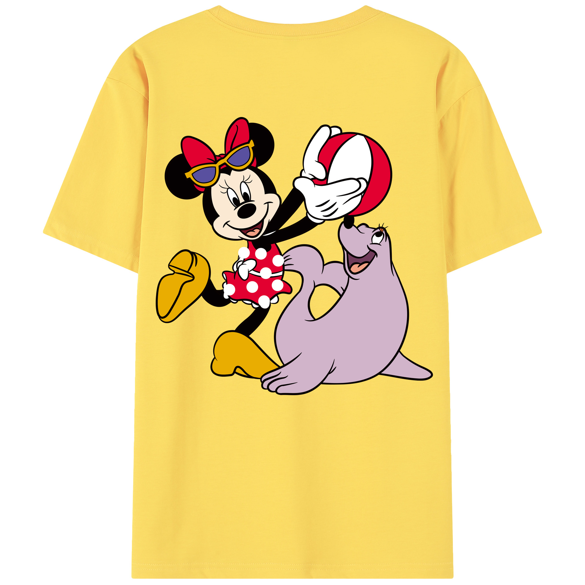 （画像用） ミッキーマウス Mickey Mouse 綿100％半袖Tシャツ（背面プリント）