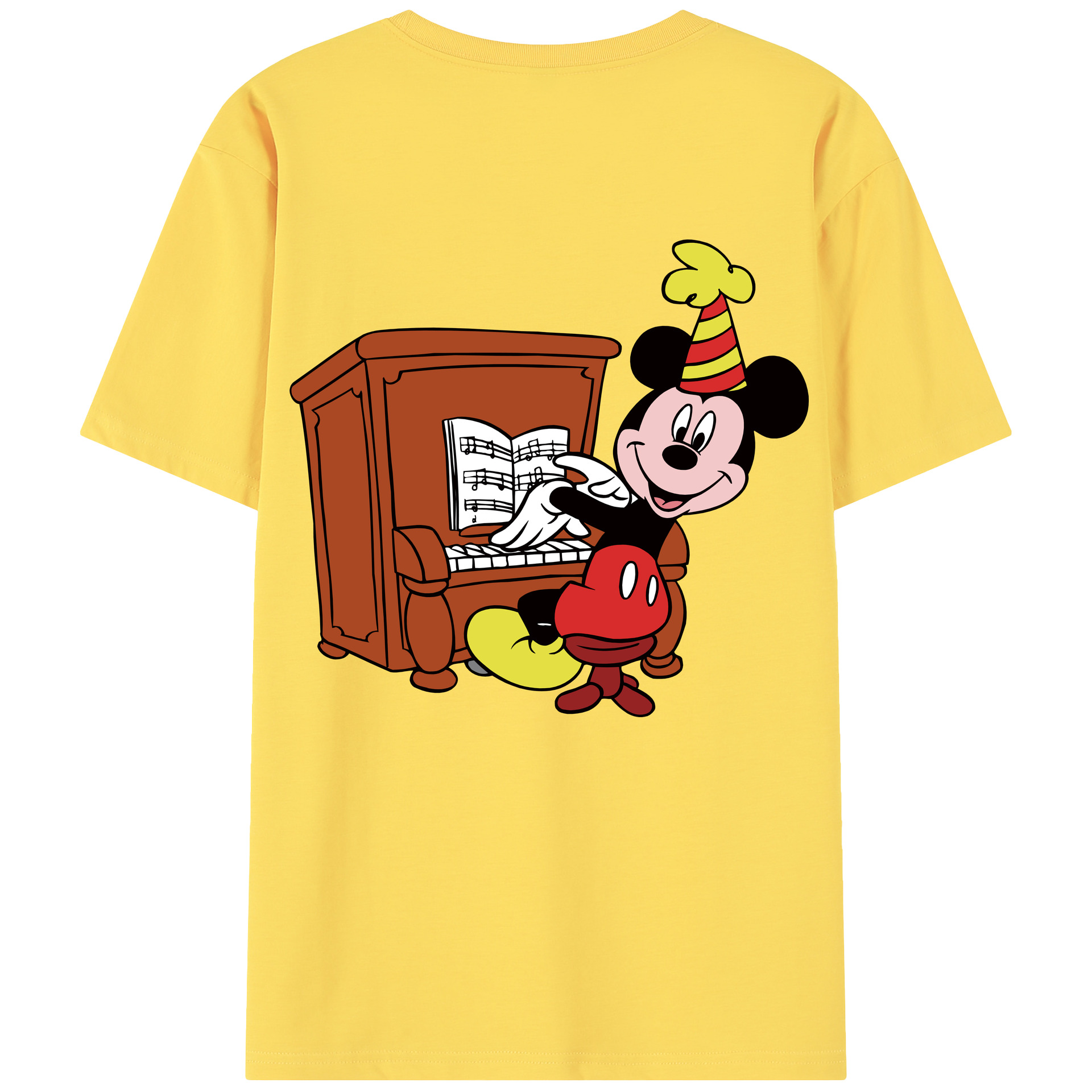 （画像用） ミッキーマウス Mickey Mouse 綿100％半袖Tシャツ（背面プリント）