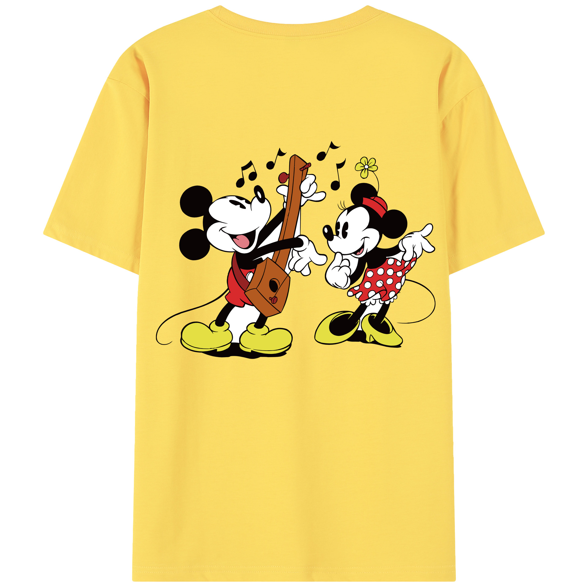 （画像用） ミッキーマウス Mickey Mouse 綿100％半袖Tシャツ（背面プリント）