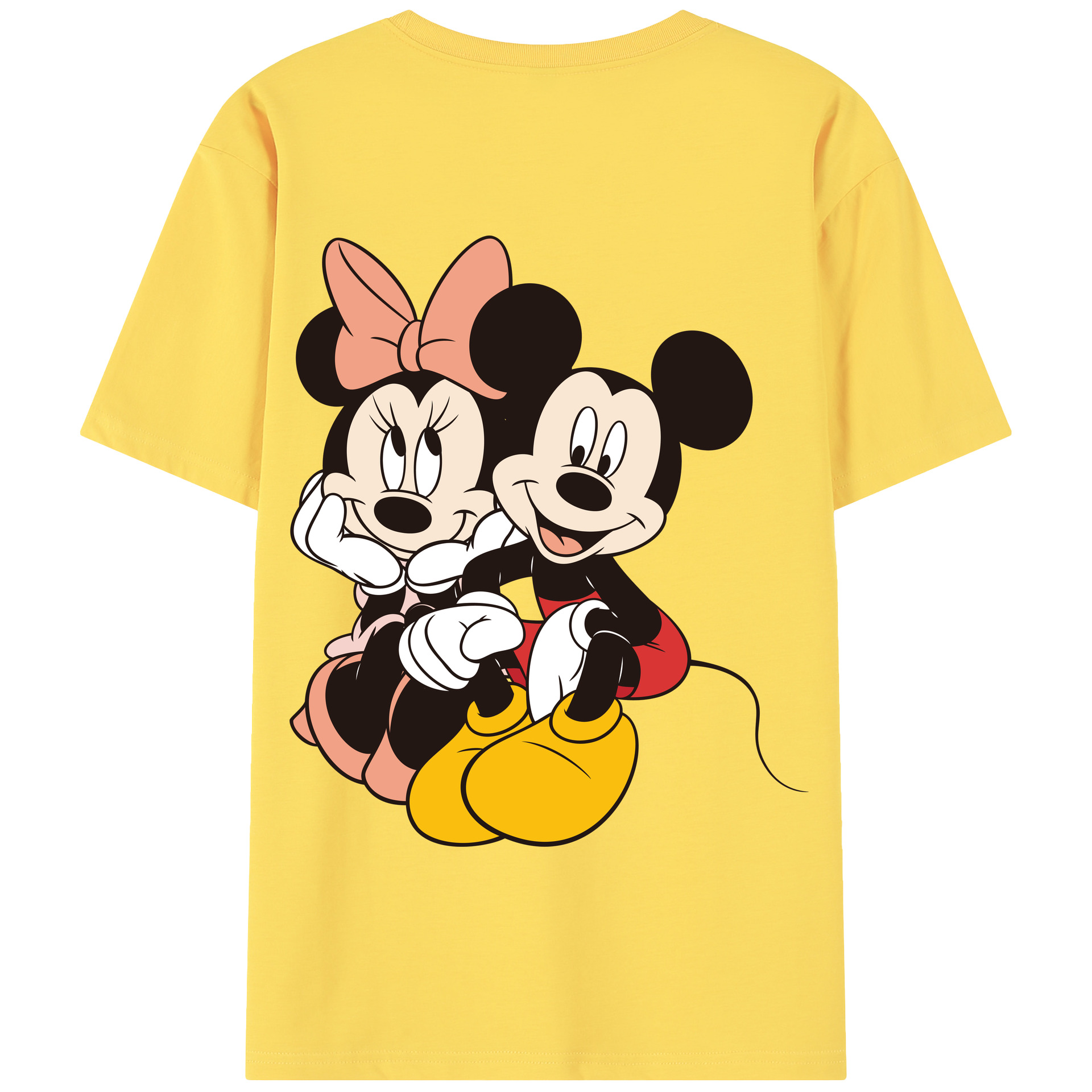 （画像用） ミッキーマウス Mickey Mouse 綿100％半袖Tシャツ（背面プリント）
