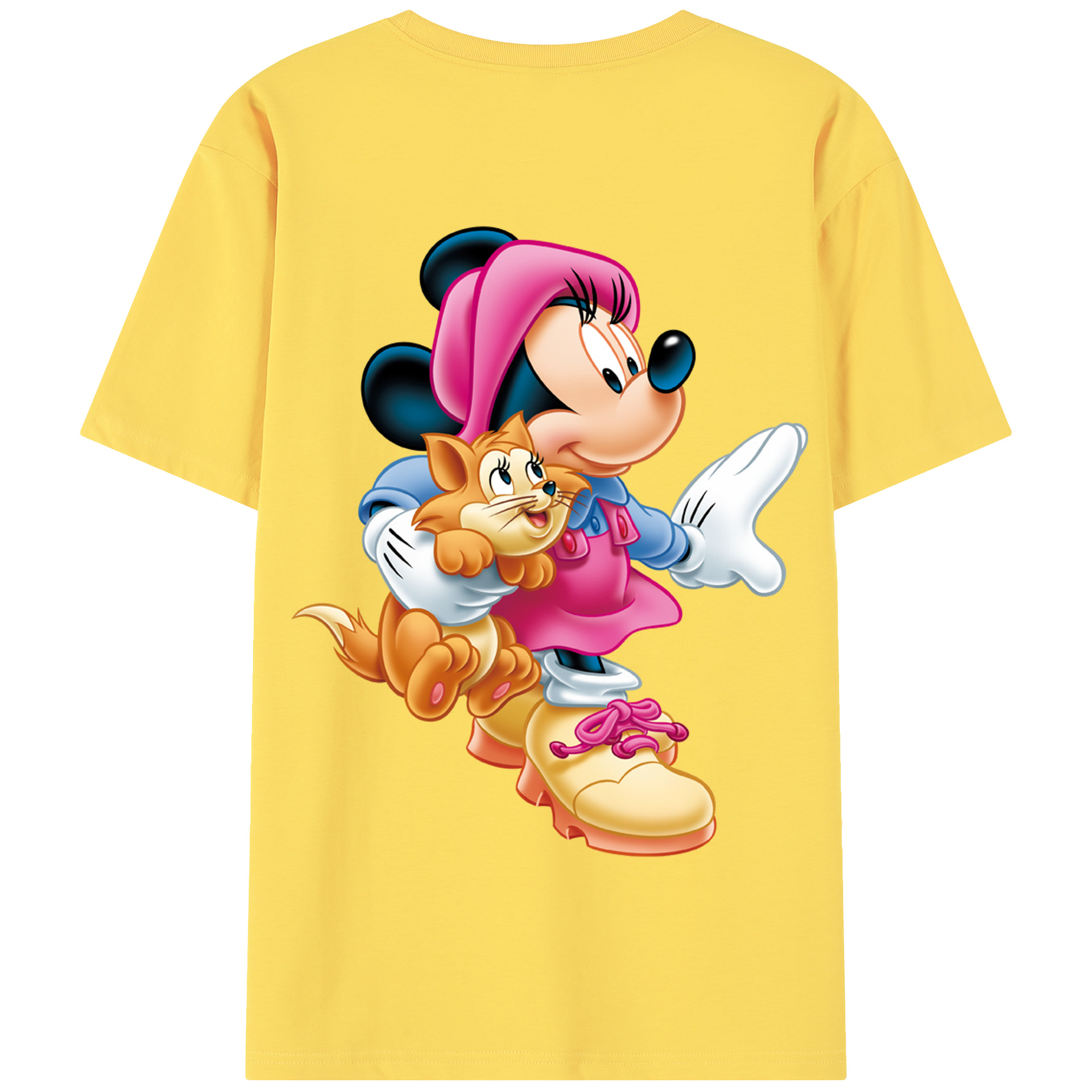 （画像用） ミッキーマウス Mickey Mouse 綿100％半袖Tシャツ（背面プリント）