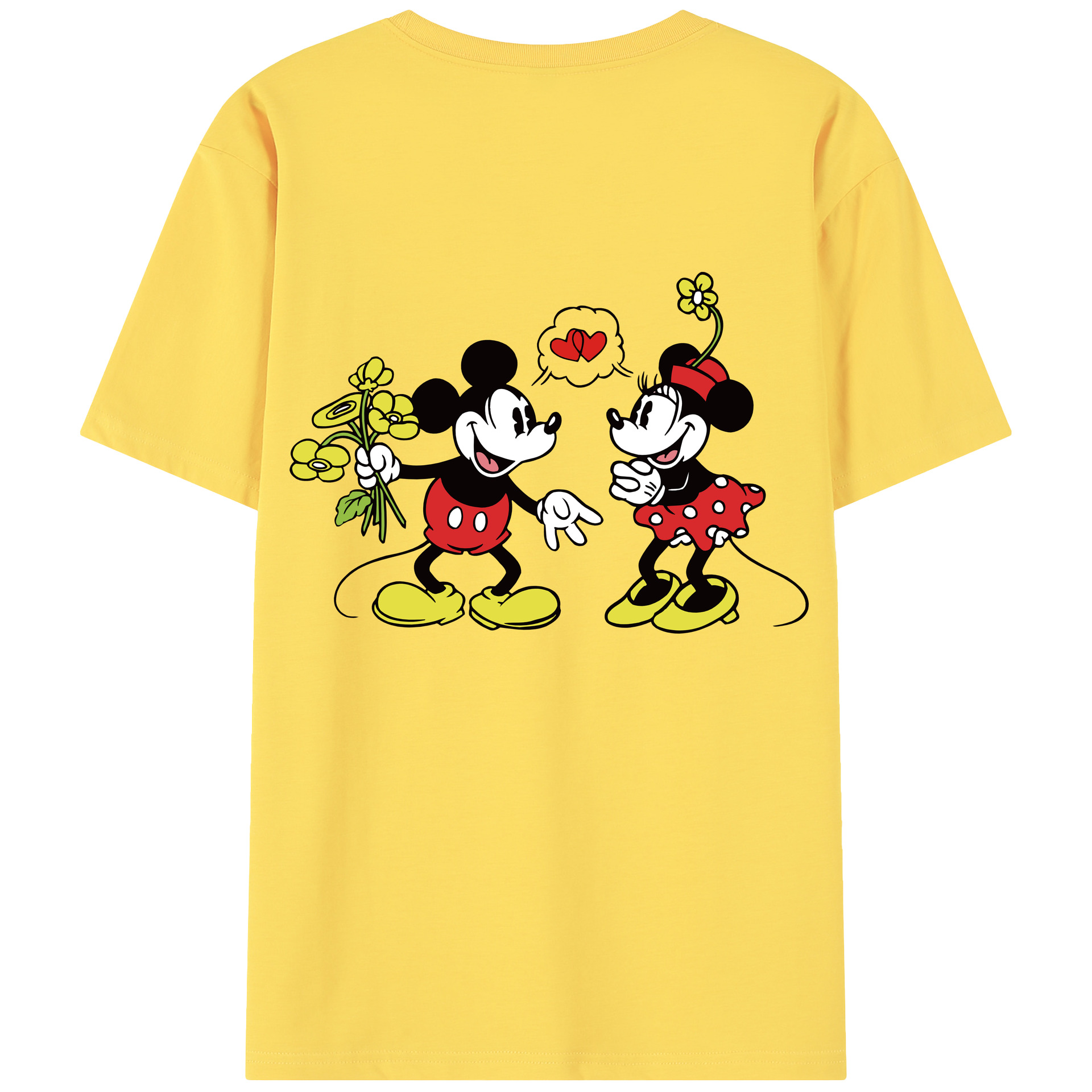（画像用） ミッキーマウス Mickey Mouse 綿100％半袖Tシャツ（背面プリント）