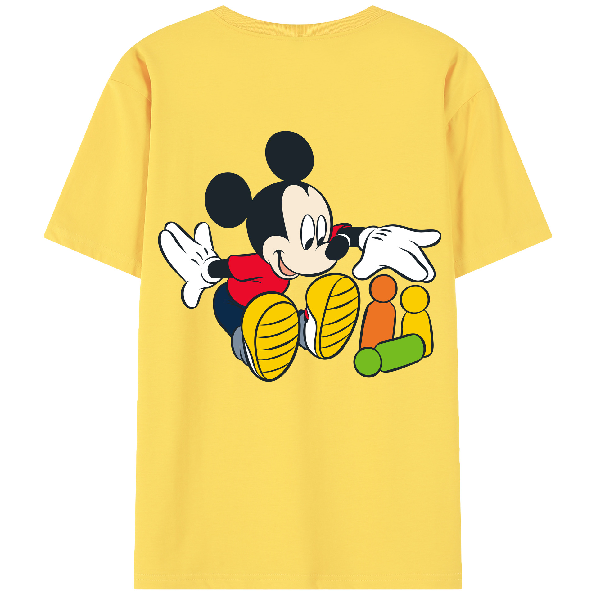 （画像用） ミッキーマウス Mickey Mouse 綿100％半袖Tシャツ（背面プリント）